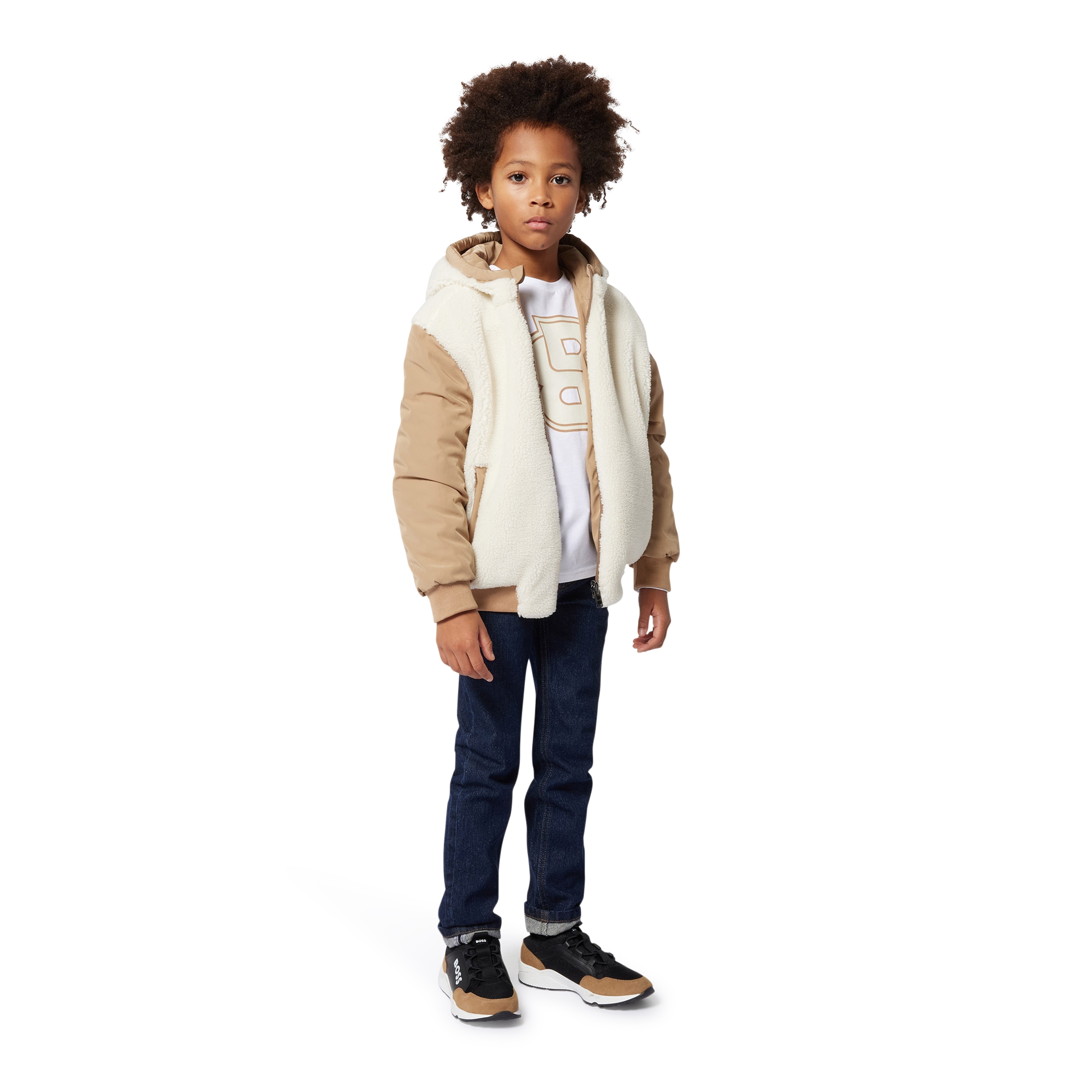 Reversible hooded jacket BOSS for BOY