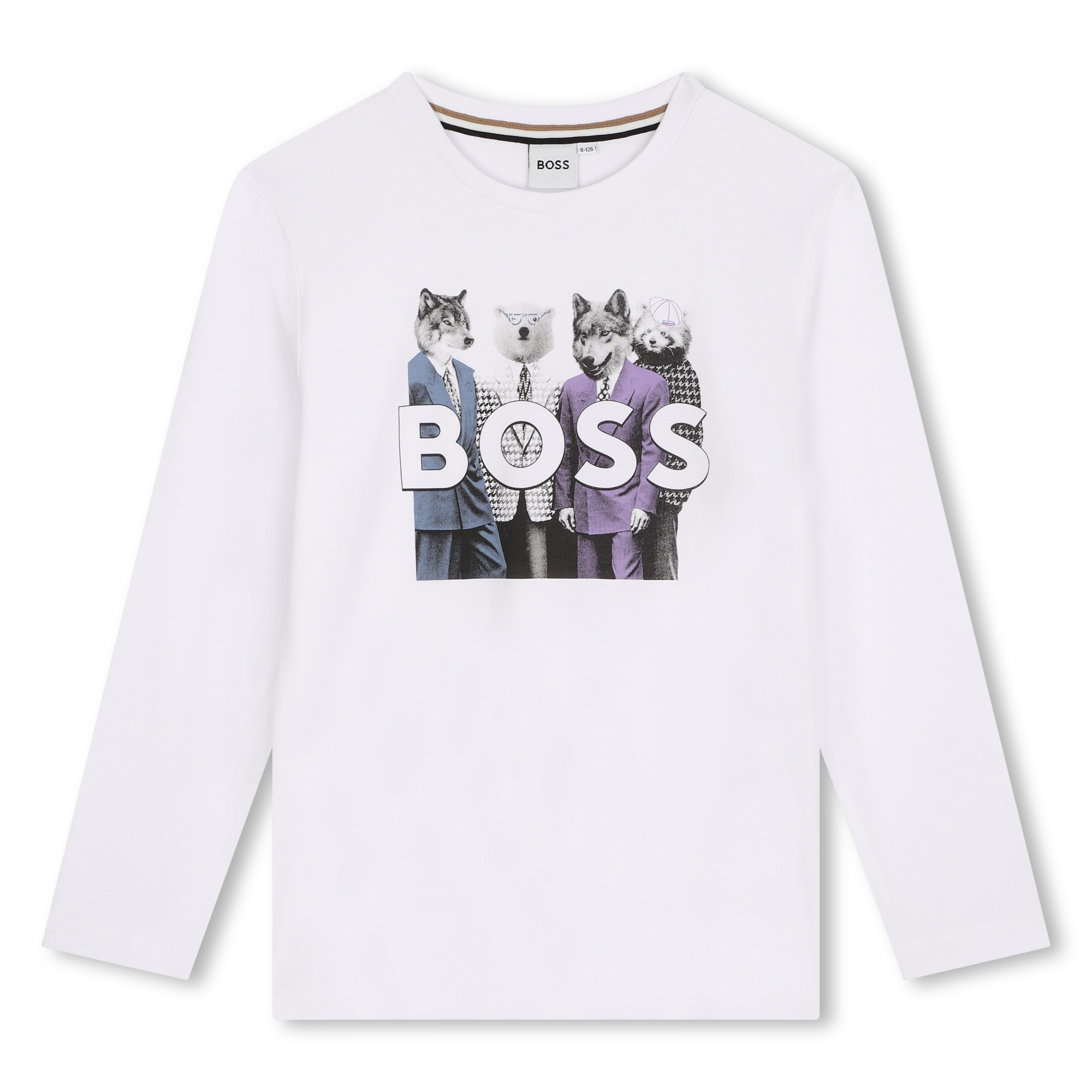 T-shirt met lange mouwen BOSS Voor