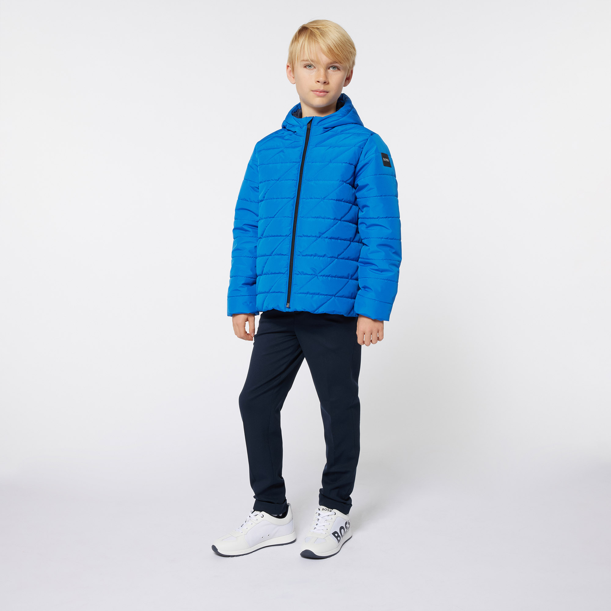 Hooded puffer jacket BOSS for BOY