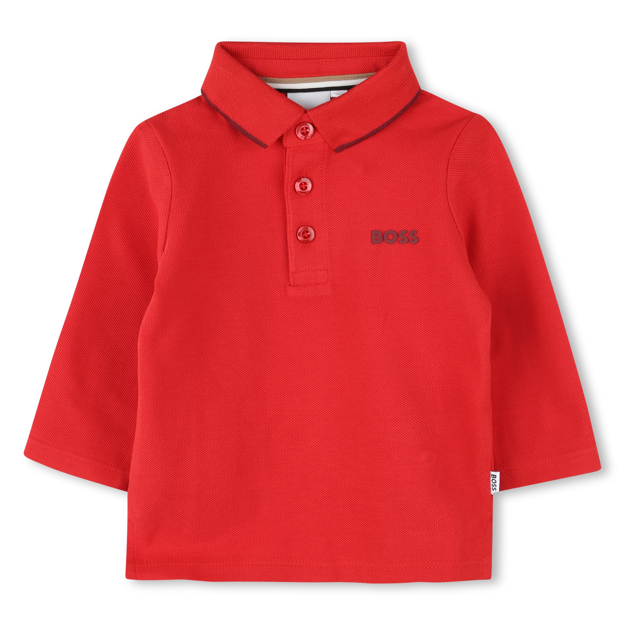 Polo de piqué de algodón BOSS para NIÑO