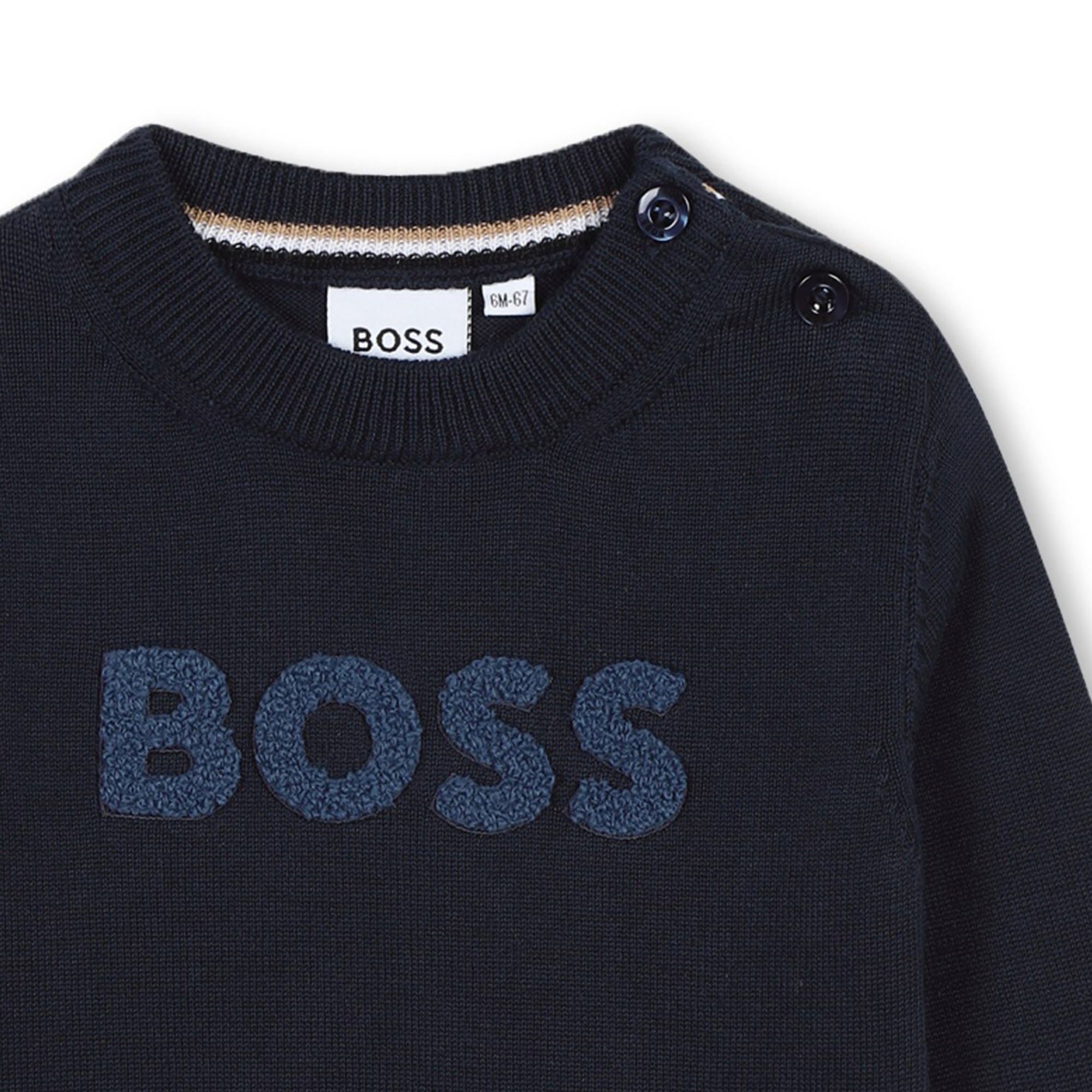 Baumwoll-Pullover mit Logo BOSS Für JUNGE