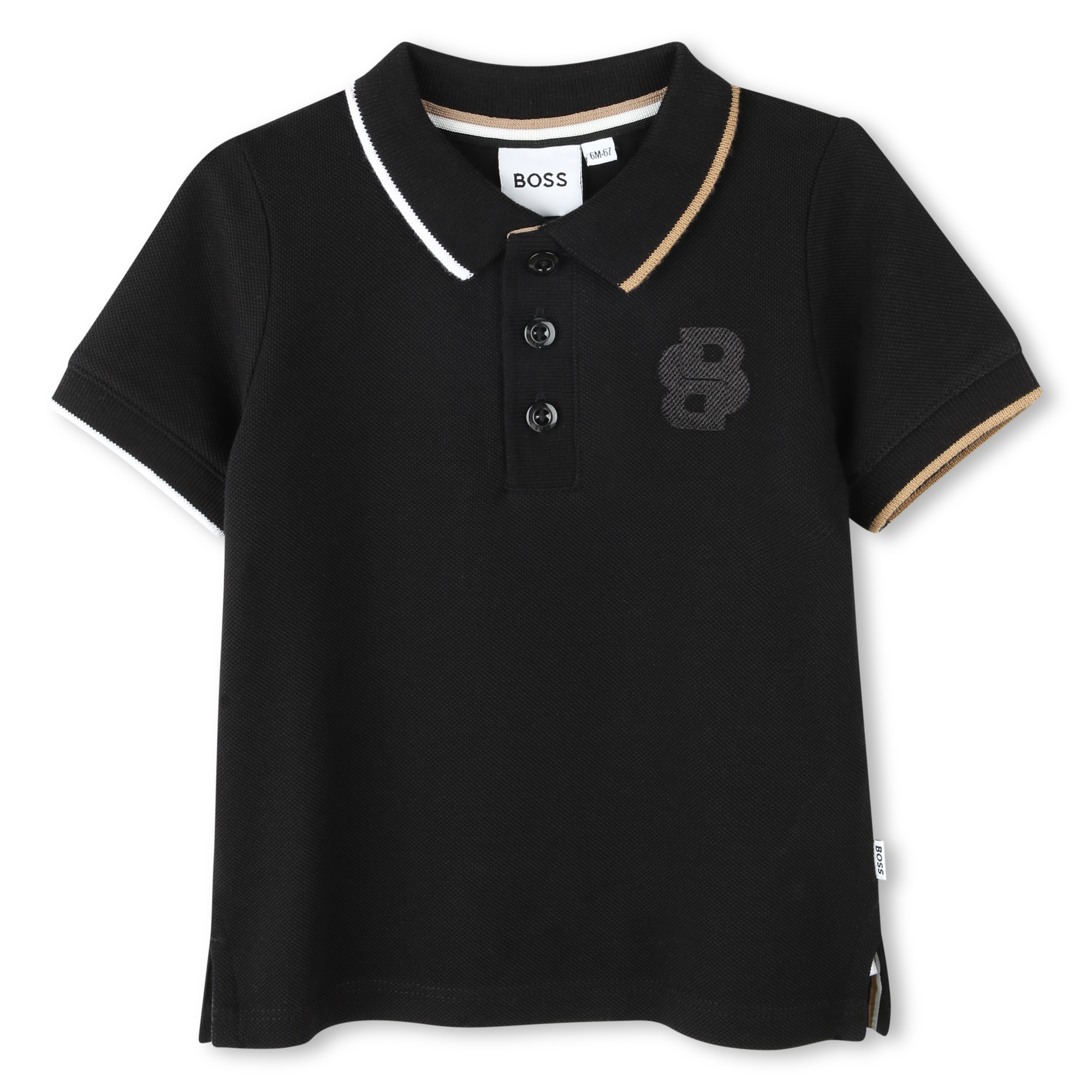 Striped cotton polo BOSS for BOY