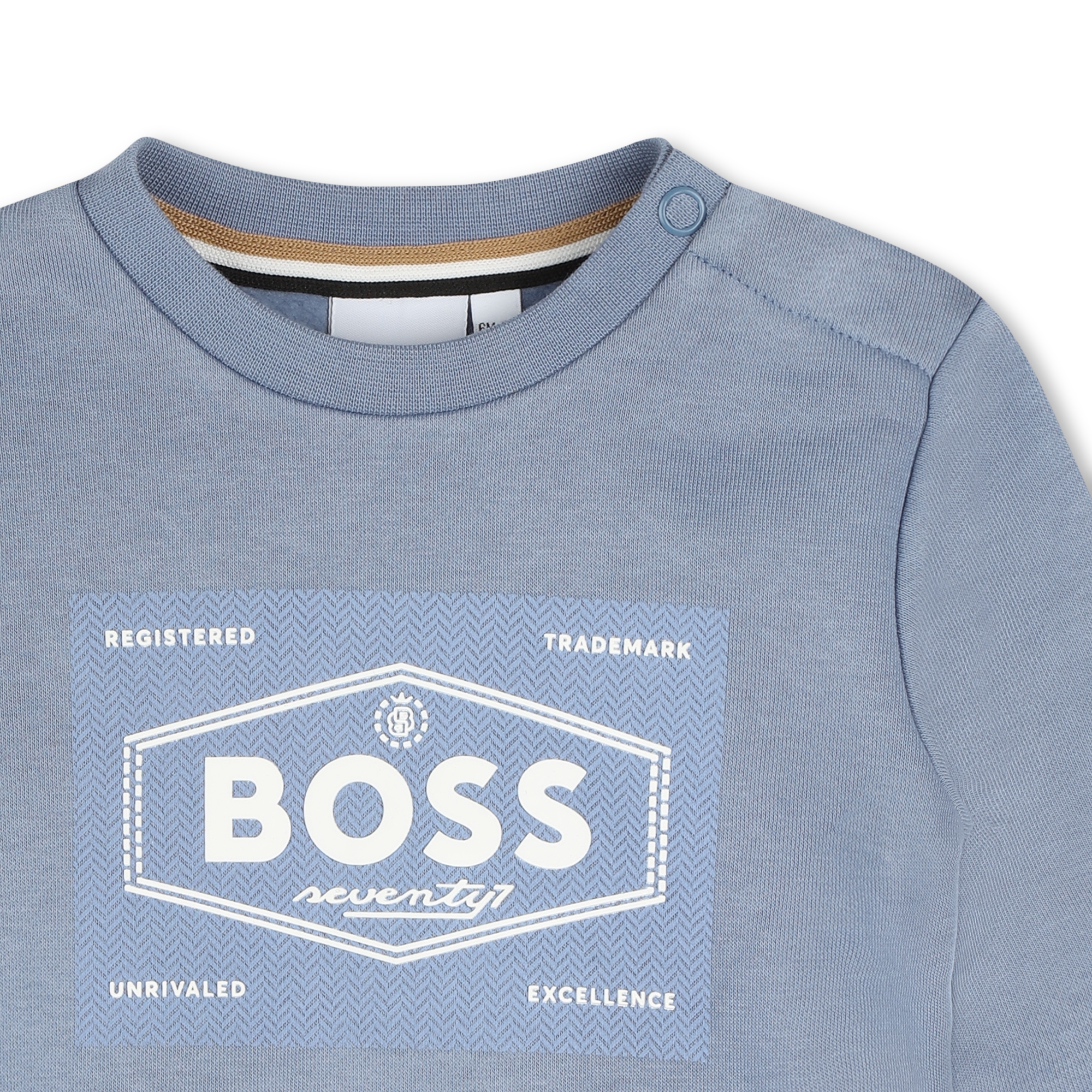 Fleece sweatshirt ronde hals BOSS Voor