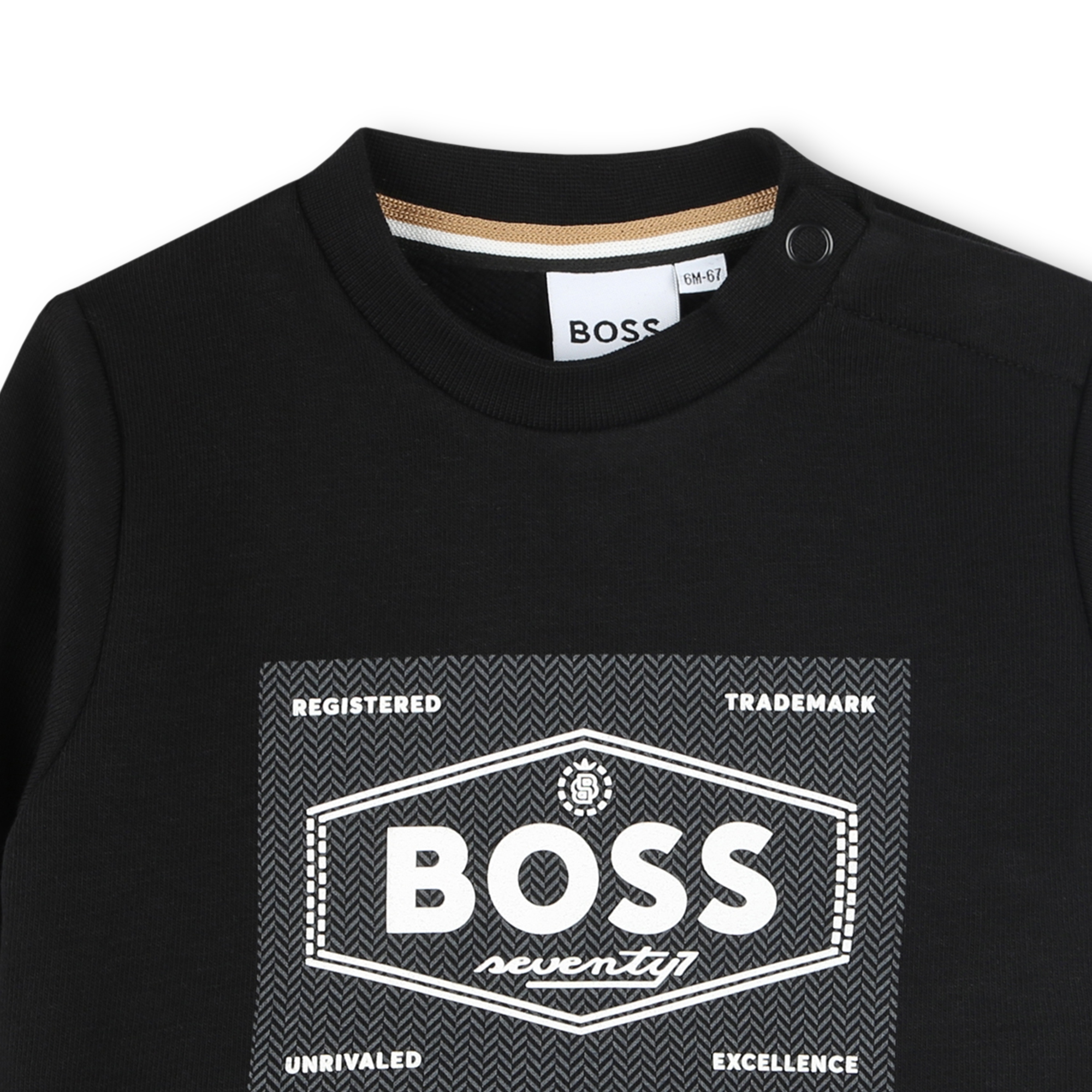 Sweat-shirt molleton col rond BOSS pour GARCON