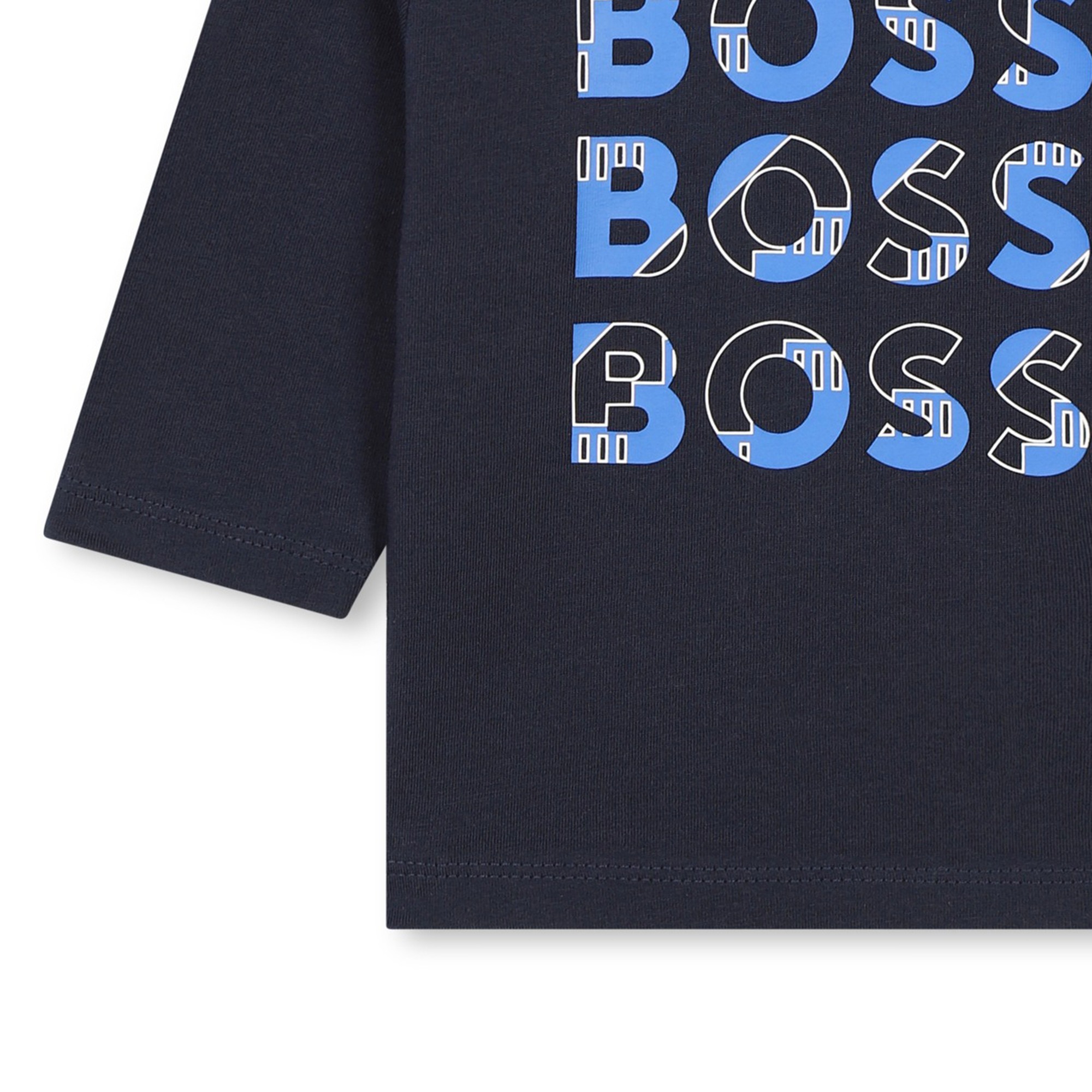 T-shirt in cotone multilogo BOSS Per RAGAZZO