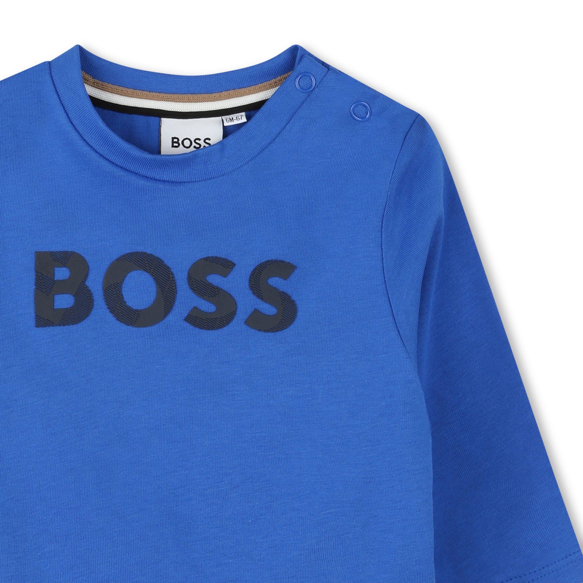 Katoenen T-shirt met logo BOSS Voor