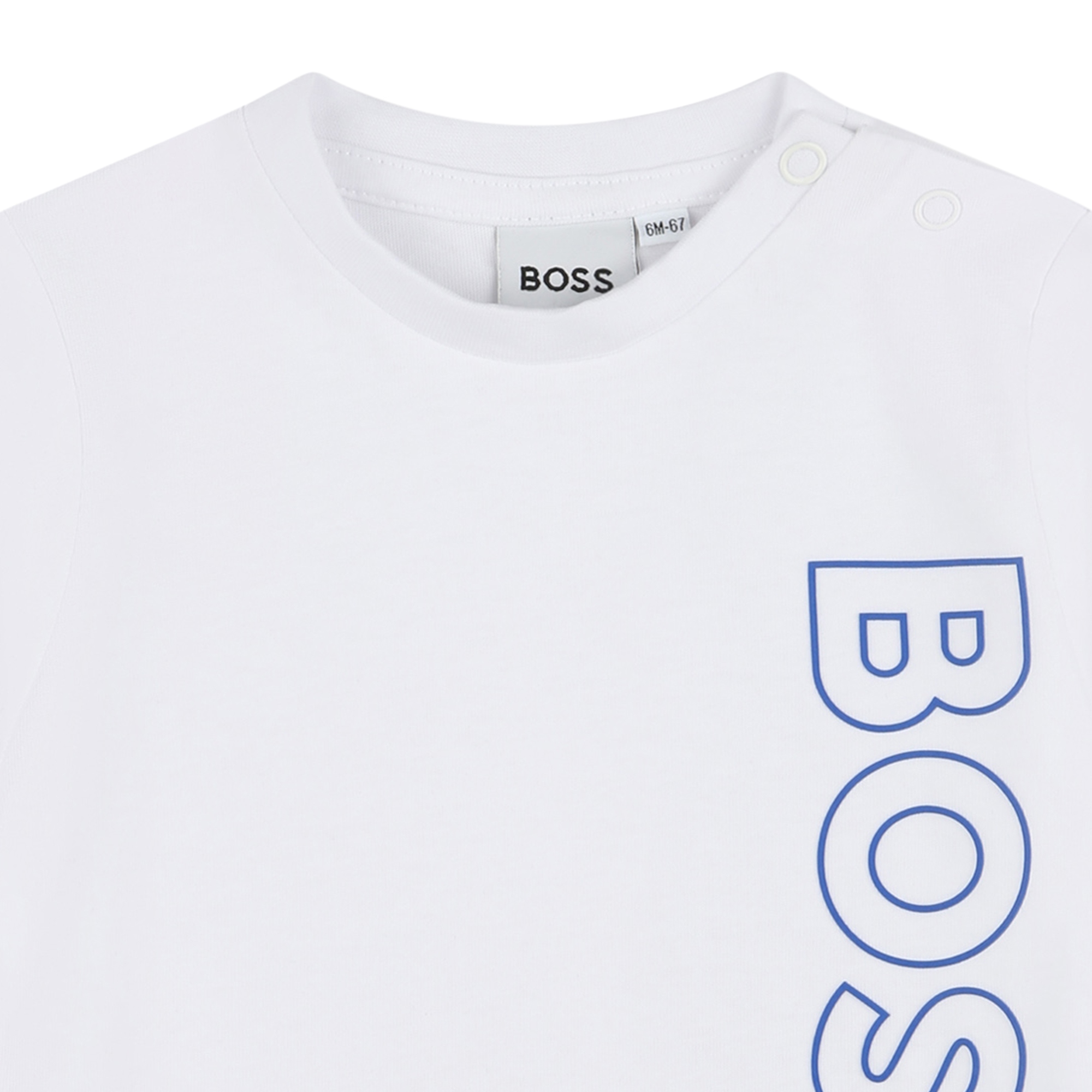 T-shirt cotone logo verticale BOSS Per RAGAZZO