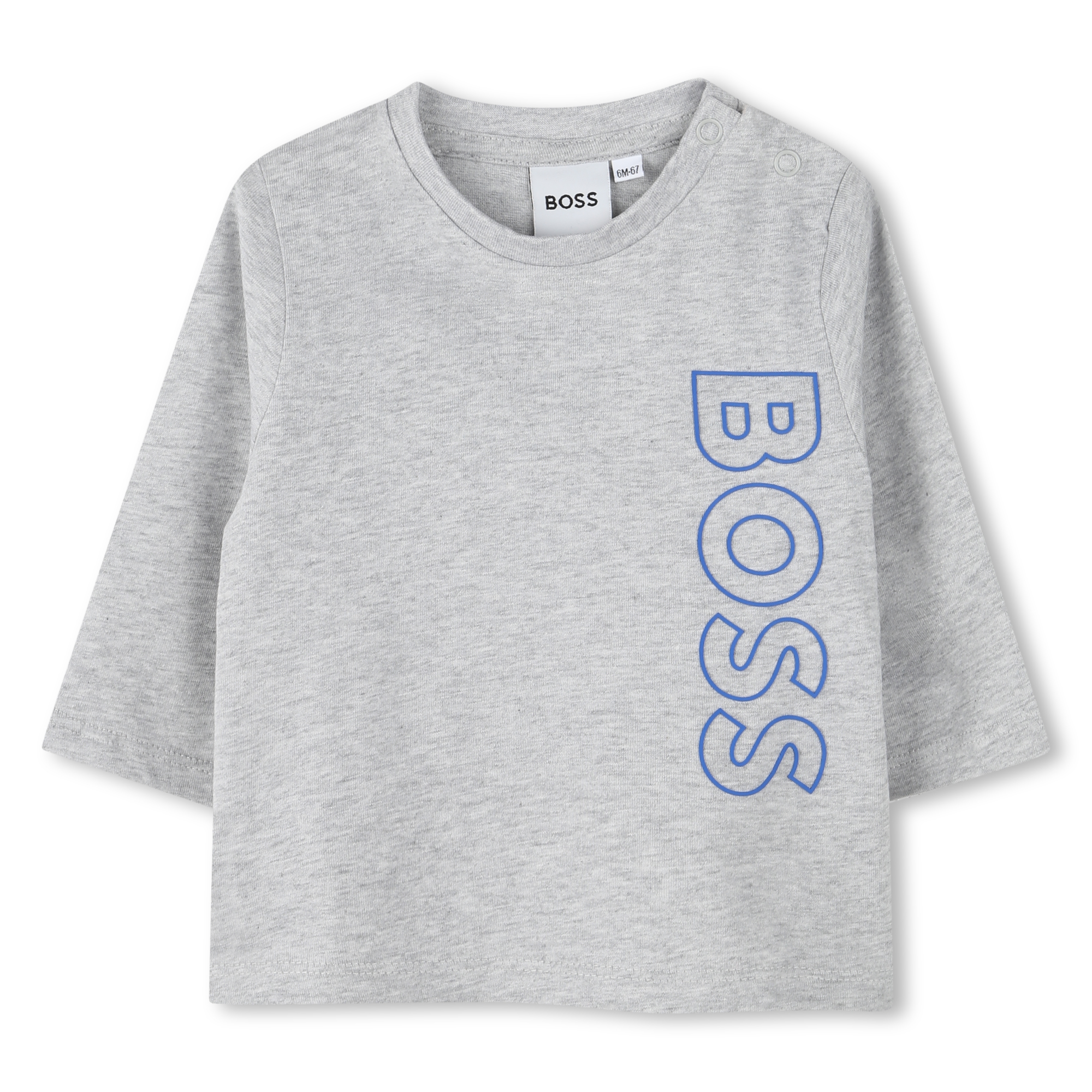 T-shirt cotone logo verticale BOSS Per RAGAZZO