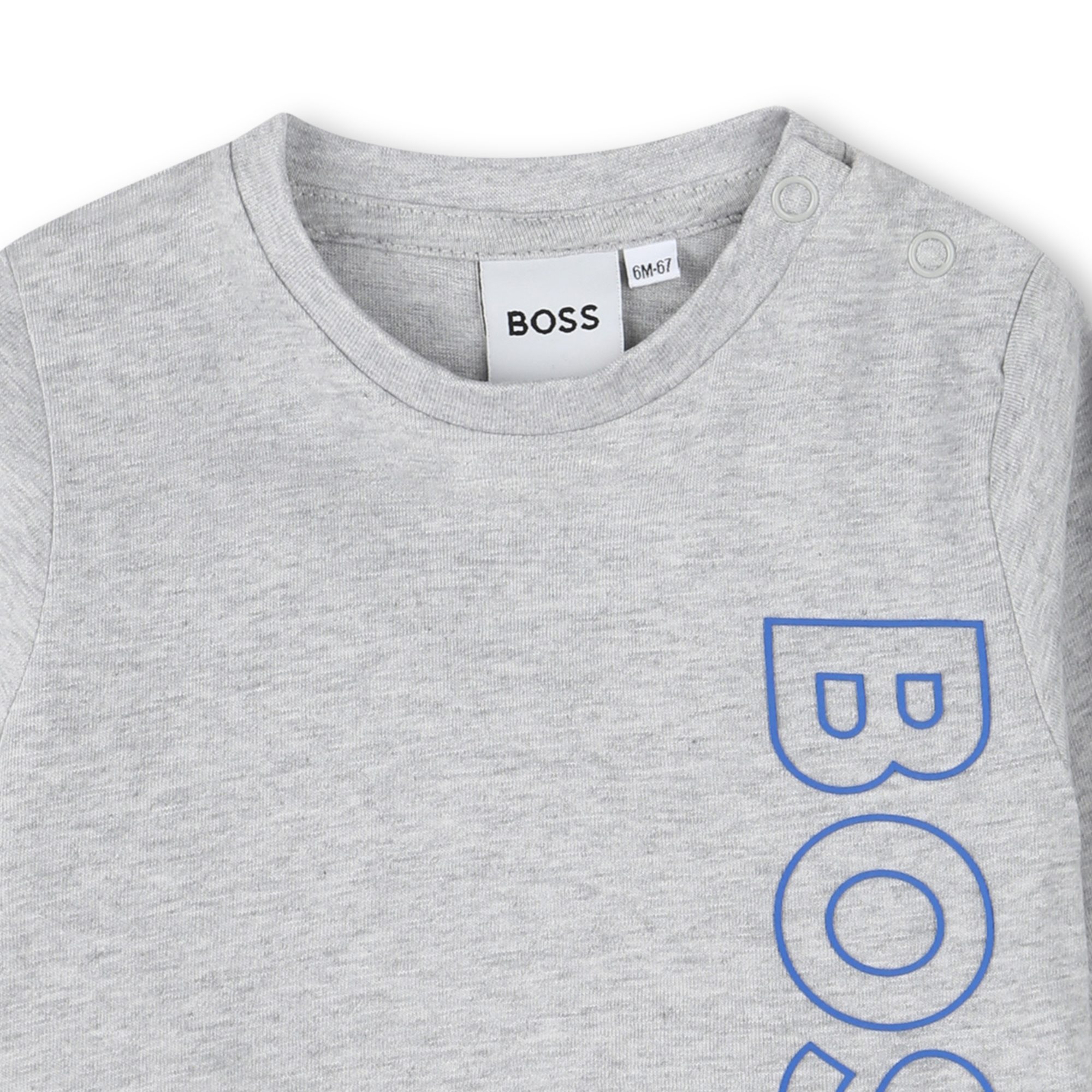 T-shirt cotone logo verticale BOSS Per RAGAZZO