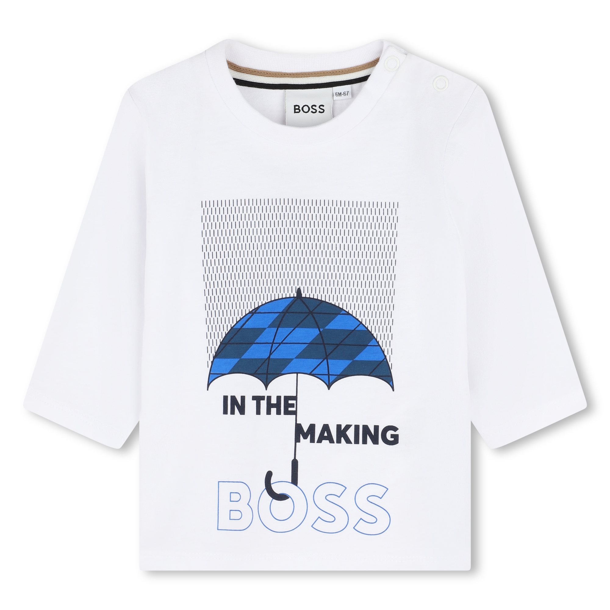 T-shirt en coton avec imprimé BOSS pour GARCON