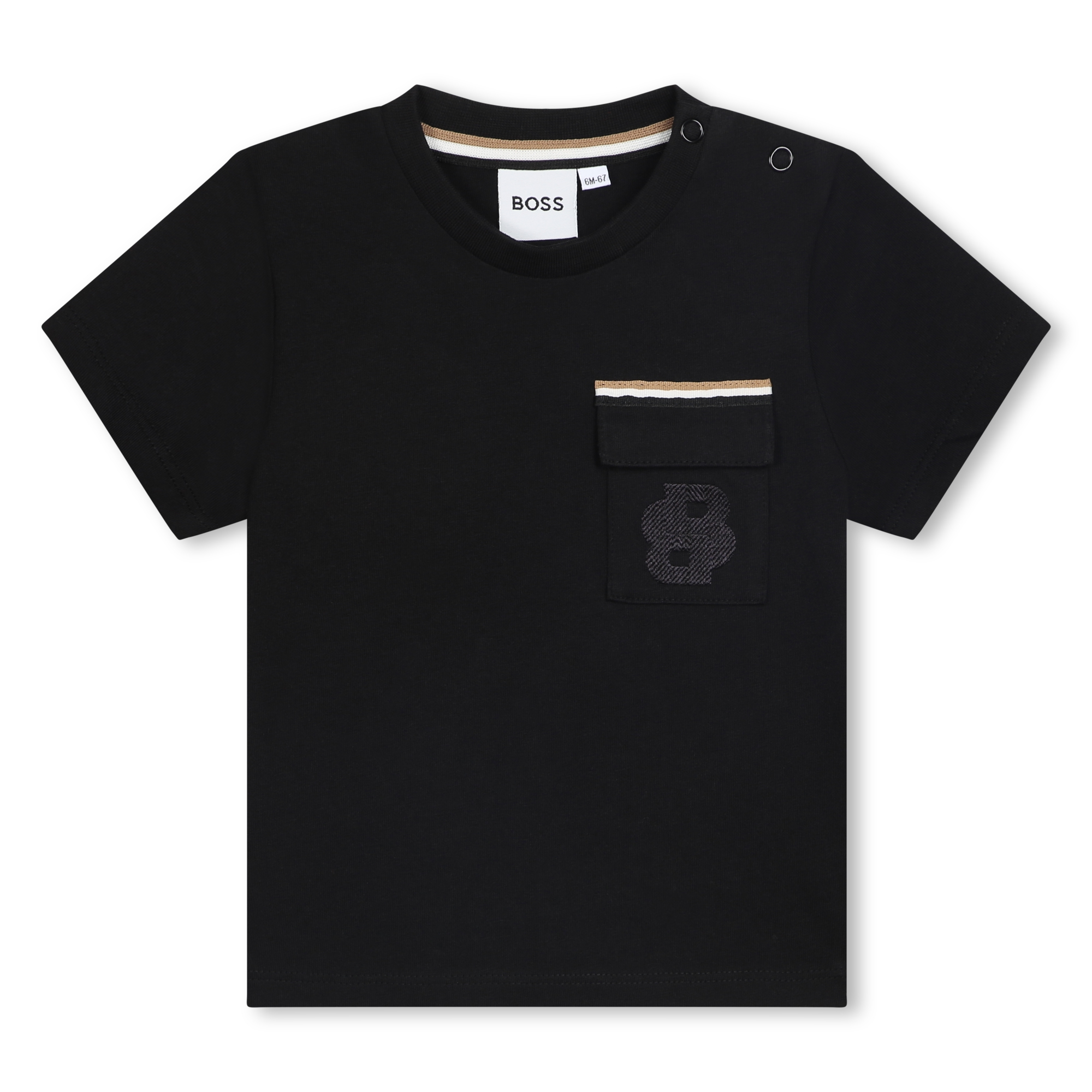 Cotton T-shirt with pocket BOSS for BOY