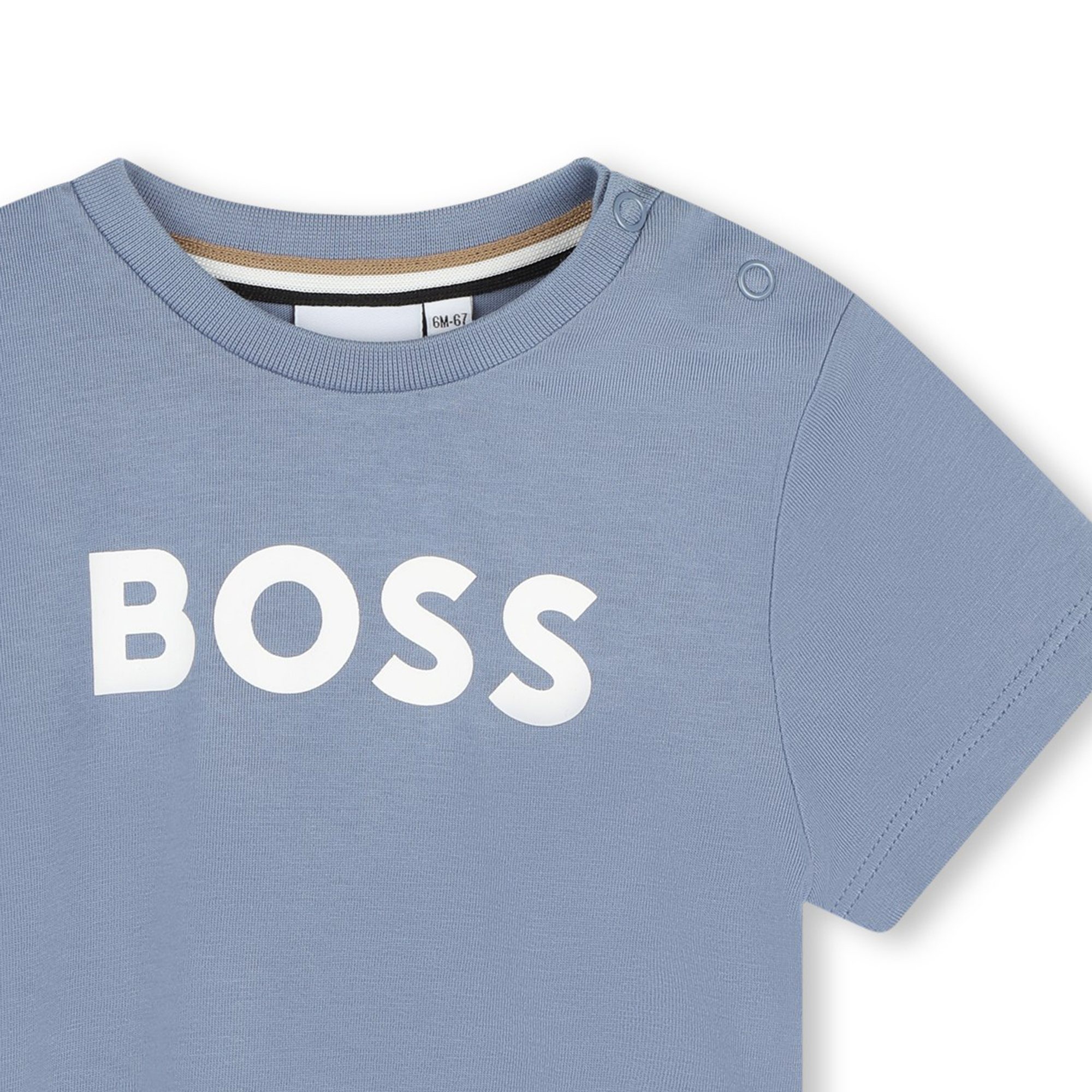 Cotton logo T-shirt BOSS for BOY