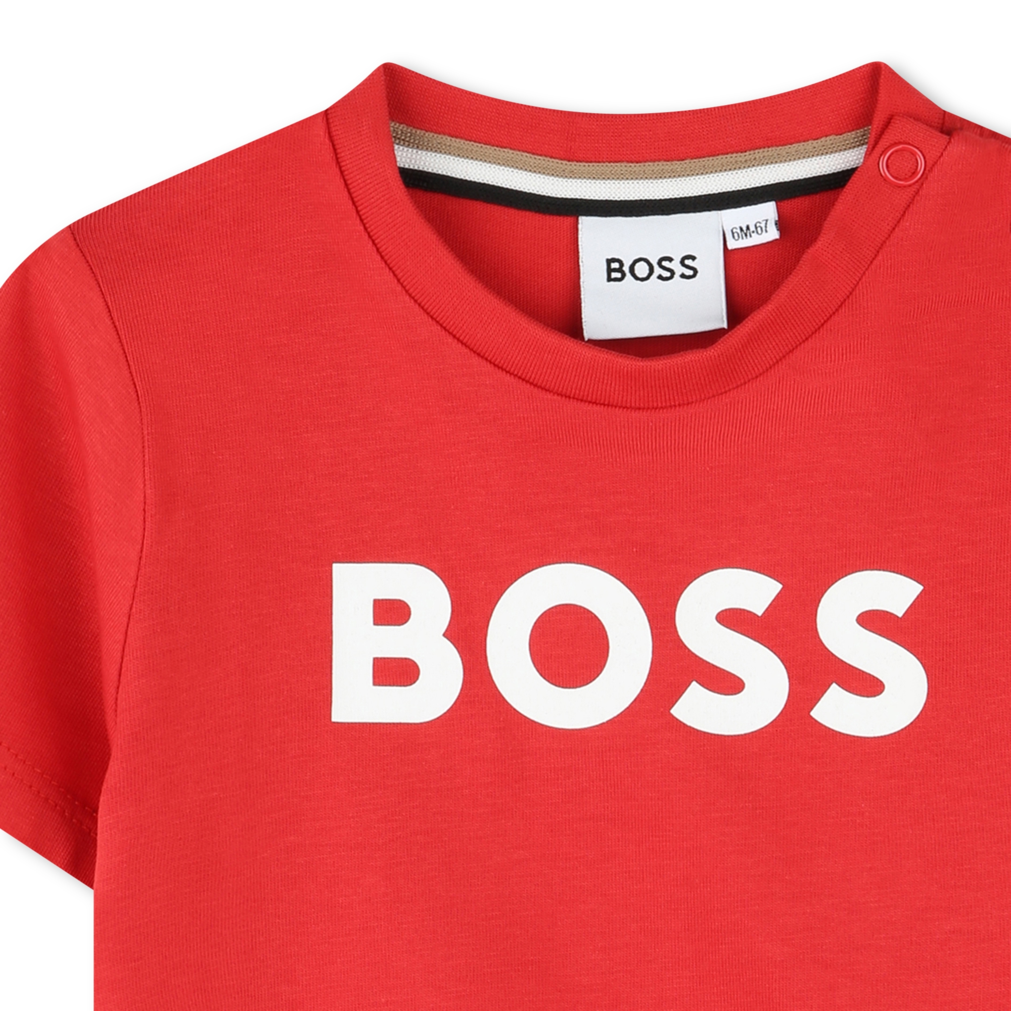 T-shirt in cotone con logo BOSS Per RAGAZZO