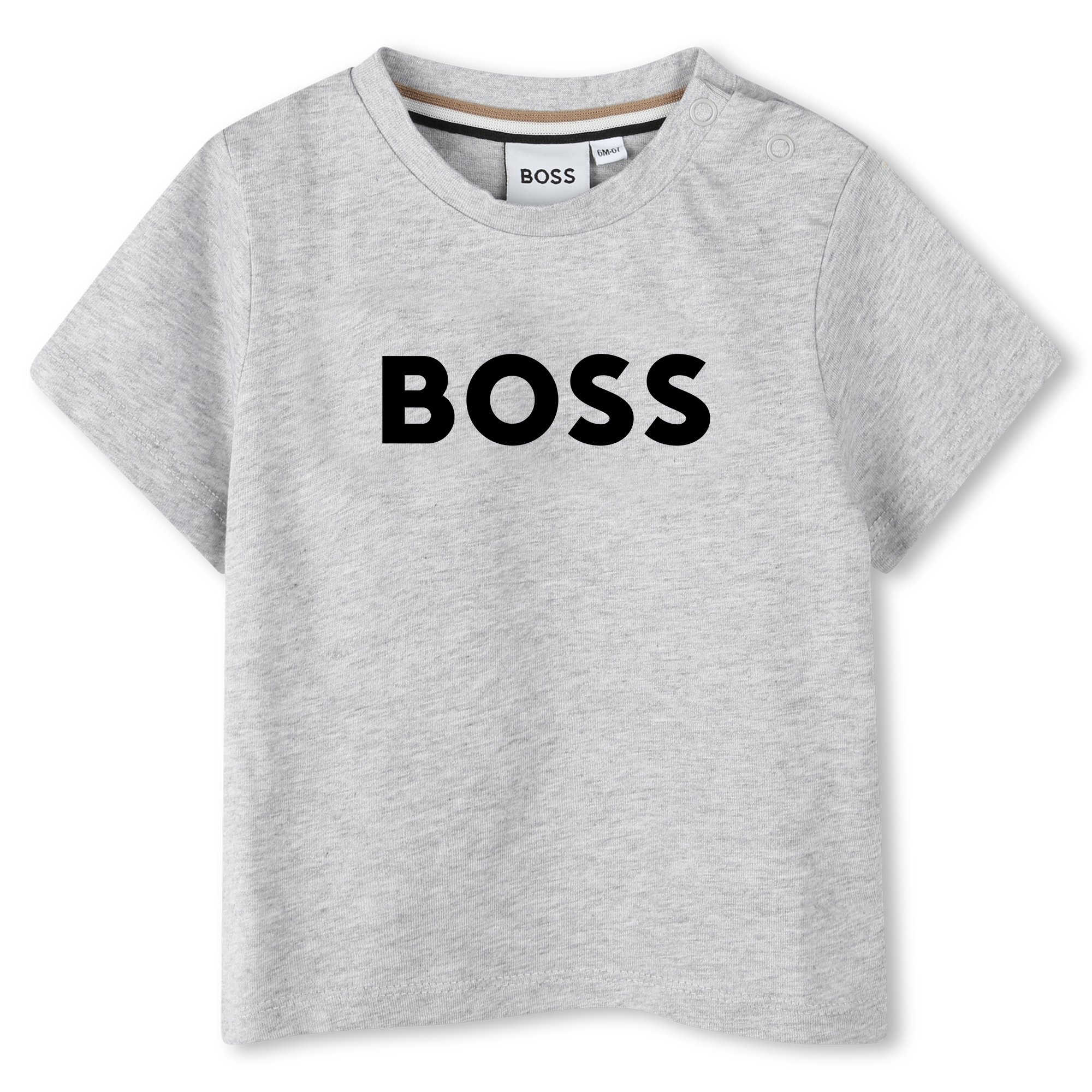 Camiseta de algodón con logo BOSS para NIÑO