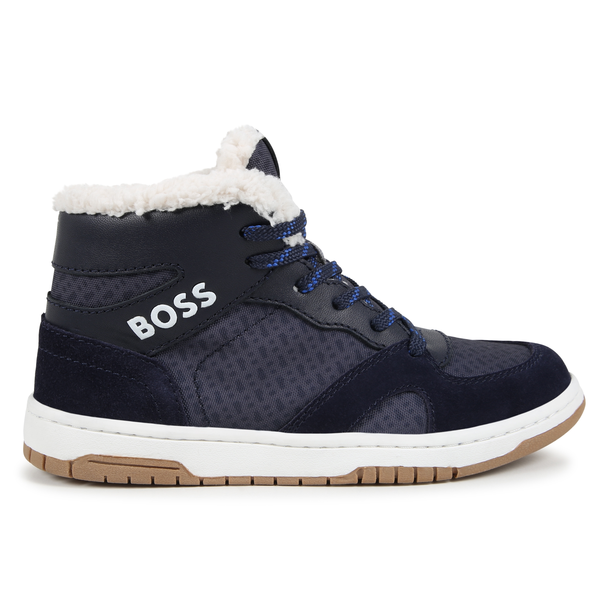 Sneakers stringate misto pelle BOSS Per RAGAZZO