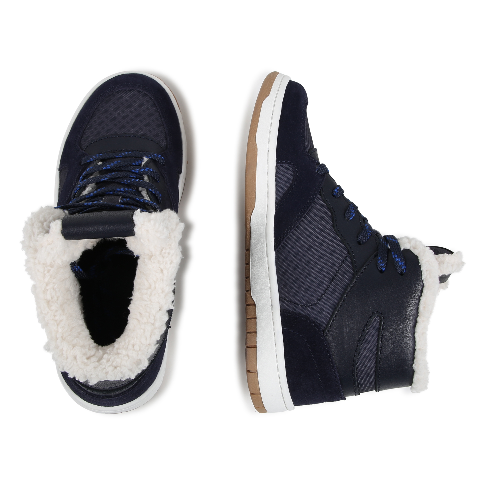 Sneakers stringate misto pelle BOSS Per RAGAZZO