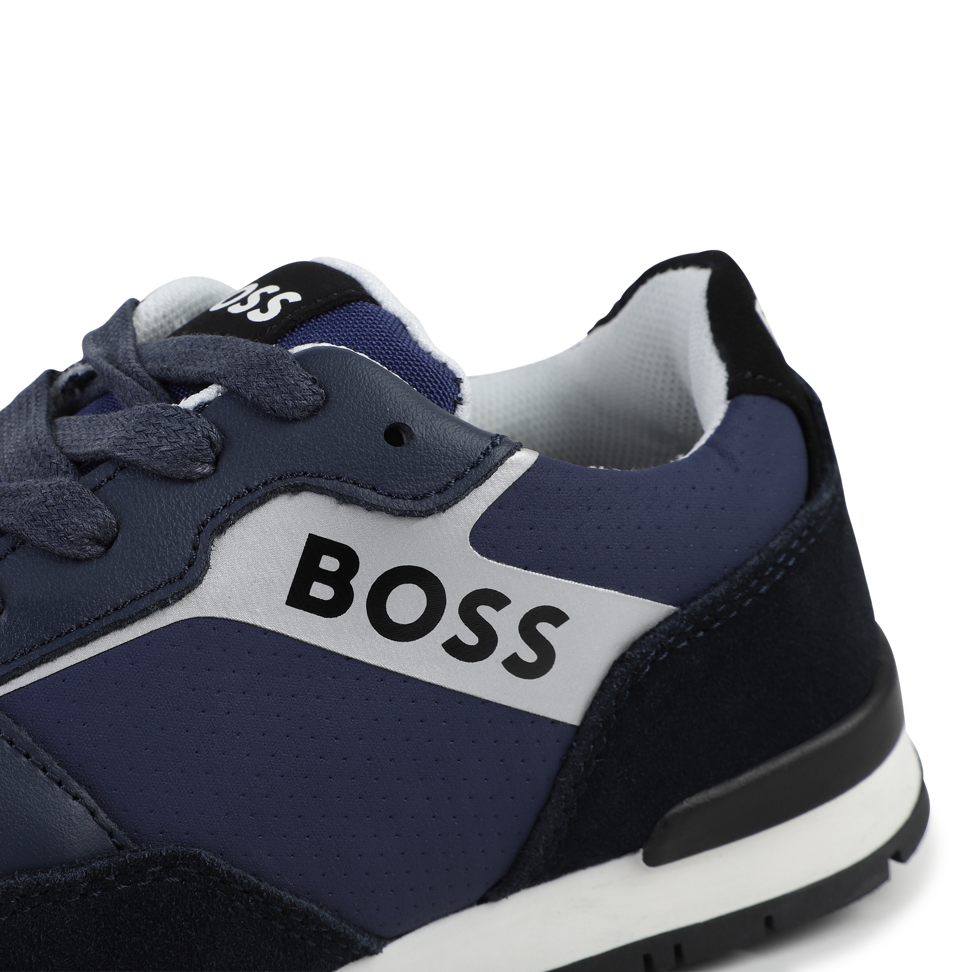 Sneakers stringate misto pelle BOSS Per RAGAZZO