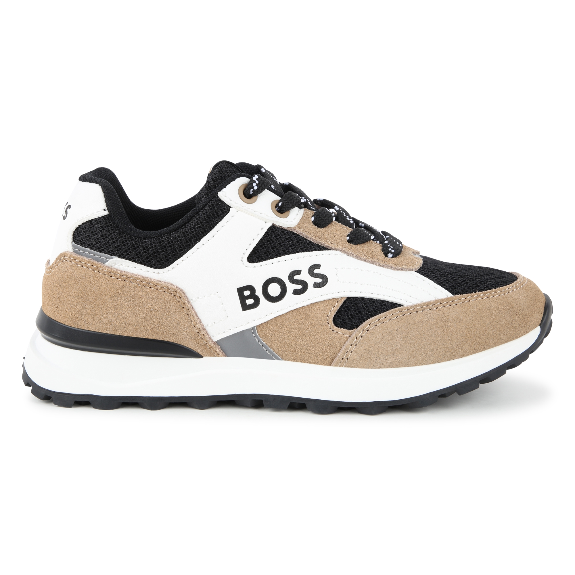 Leren sneakers met veters BOSS Voor