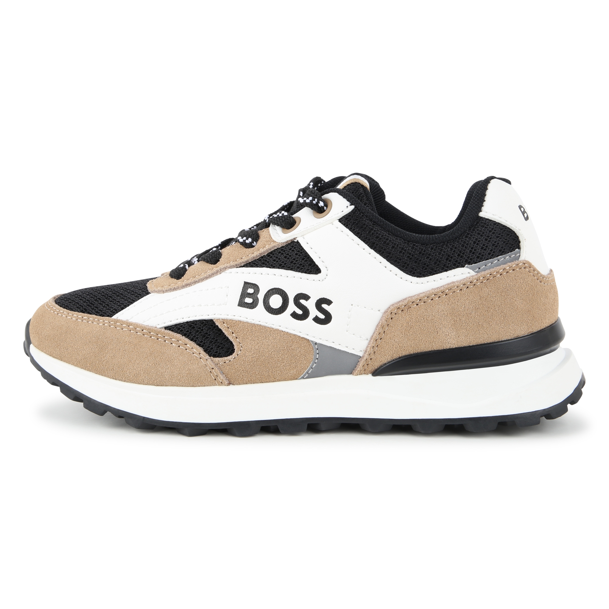 Baskets lacées en cuir de vachette BOSS pour GARCON