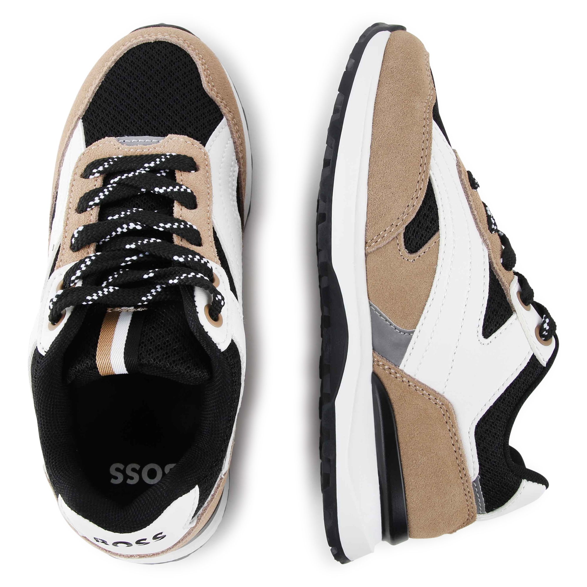 Leren sneakers met veters BOSS Voor