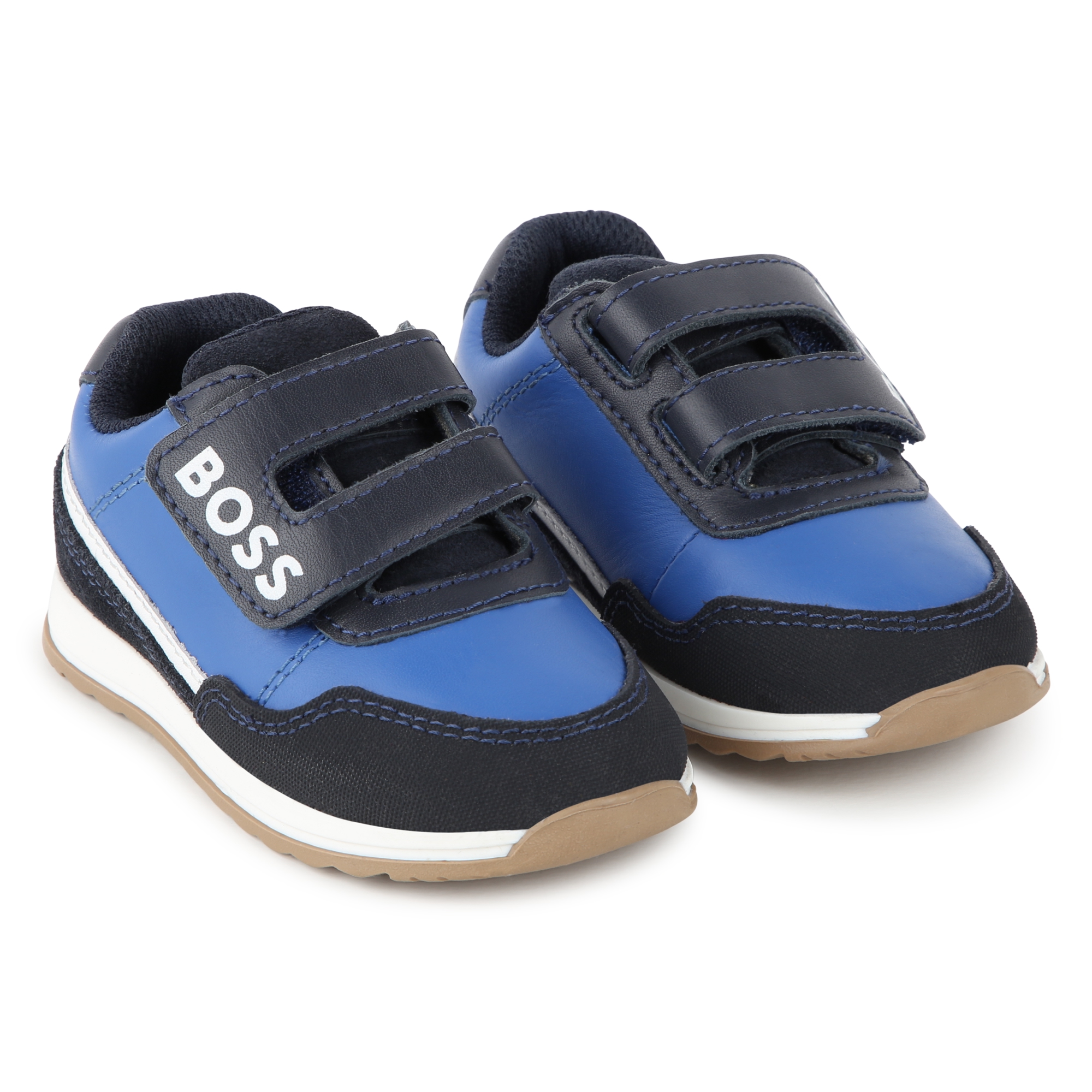 Deportivas con piel y velcro BOSS para NIÑO