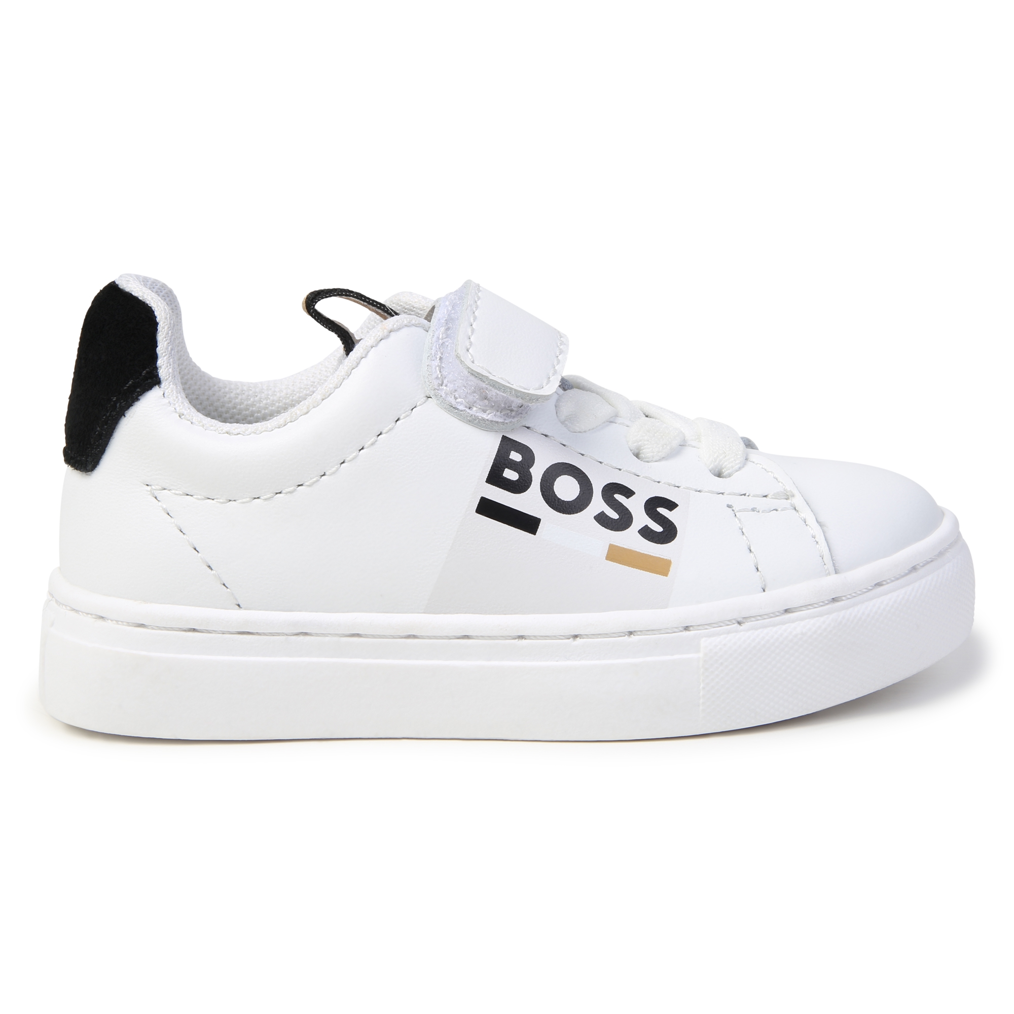 Sneakers pelle lacci e velcro BOSS Per RAGAZZO