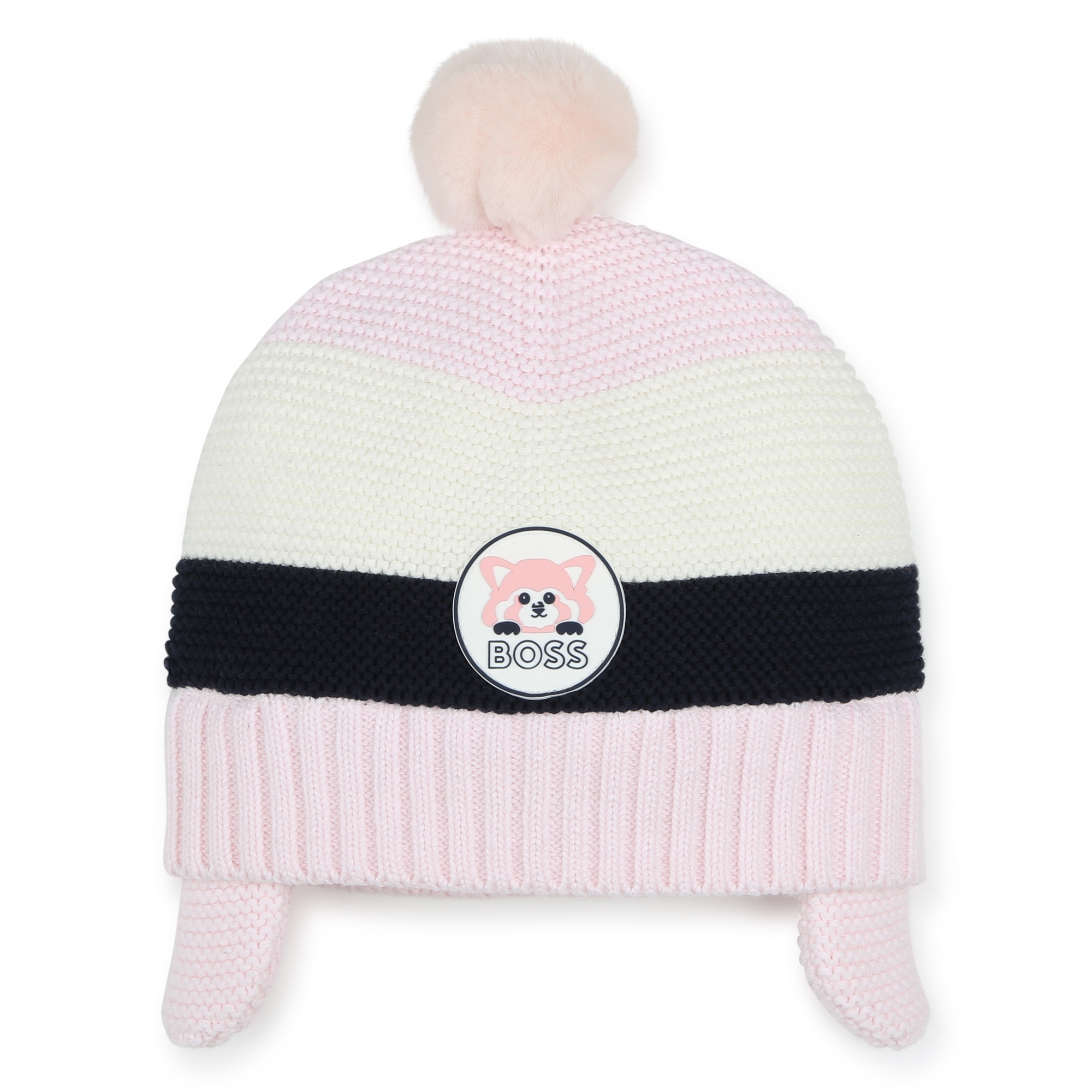 Bonnet à pompon en coton BOSS pour FILLE