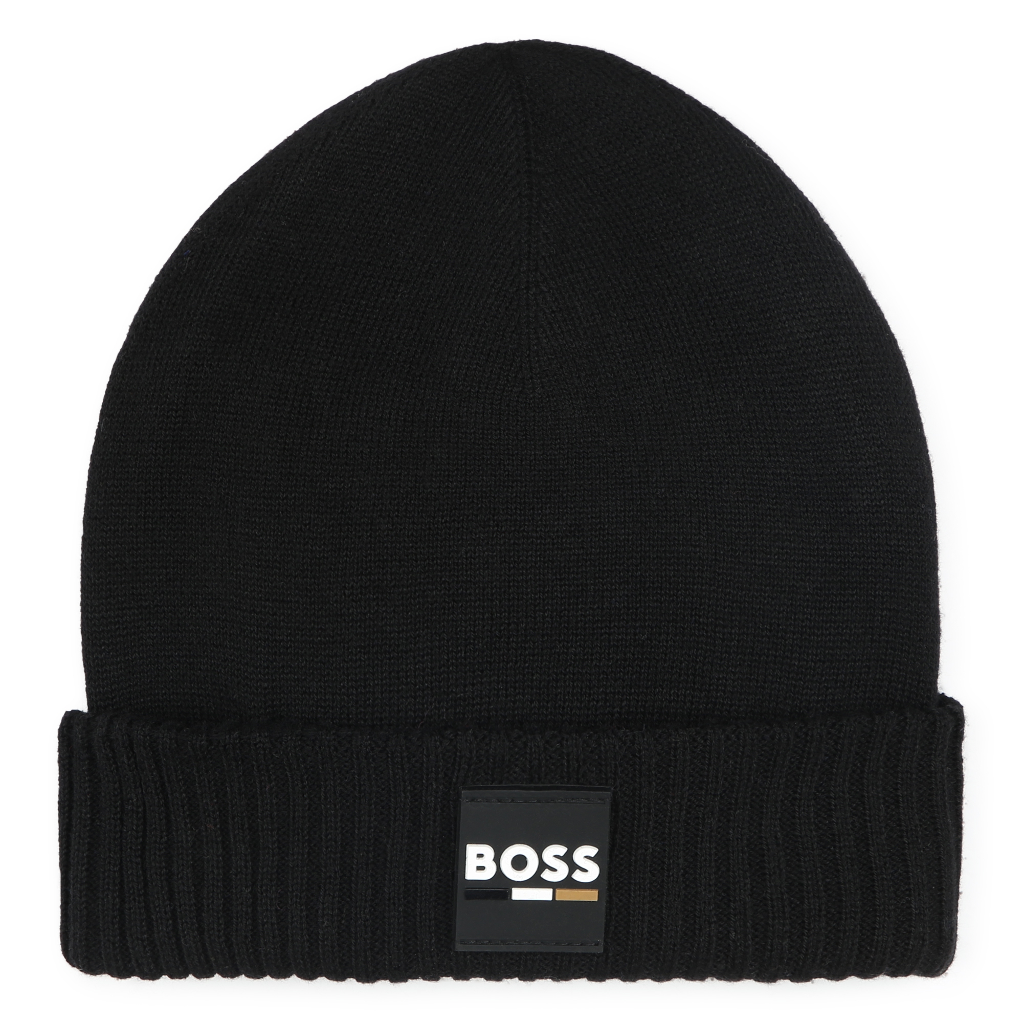 Bonnet tricot avec revers BOSS pour GARCON