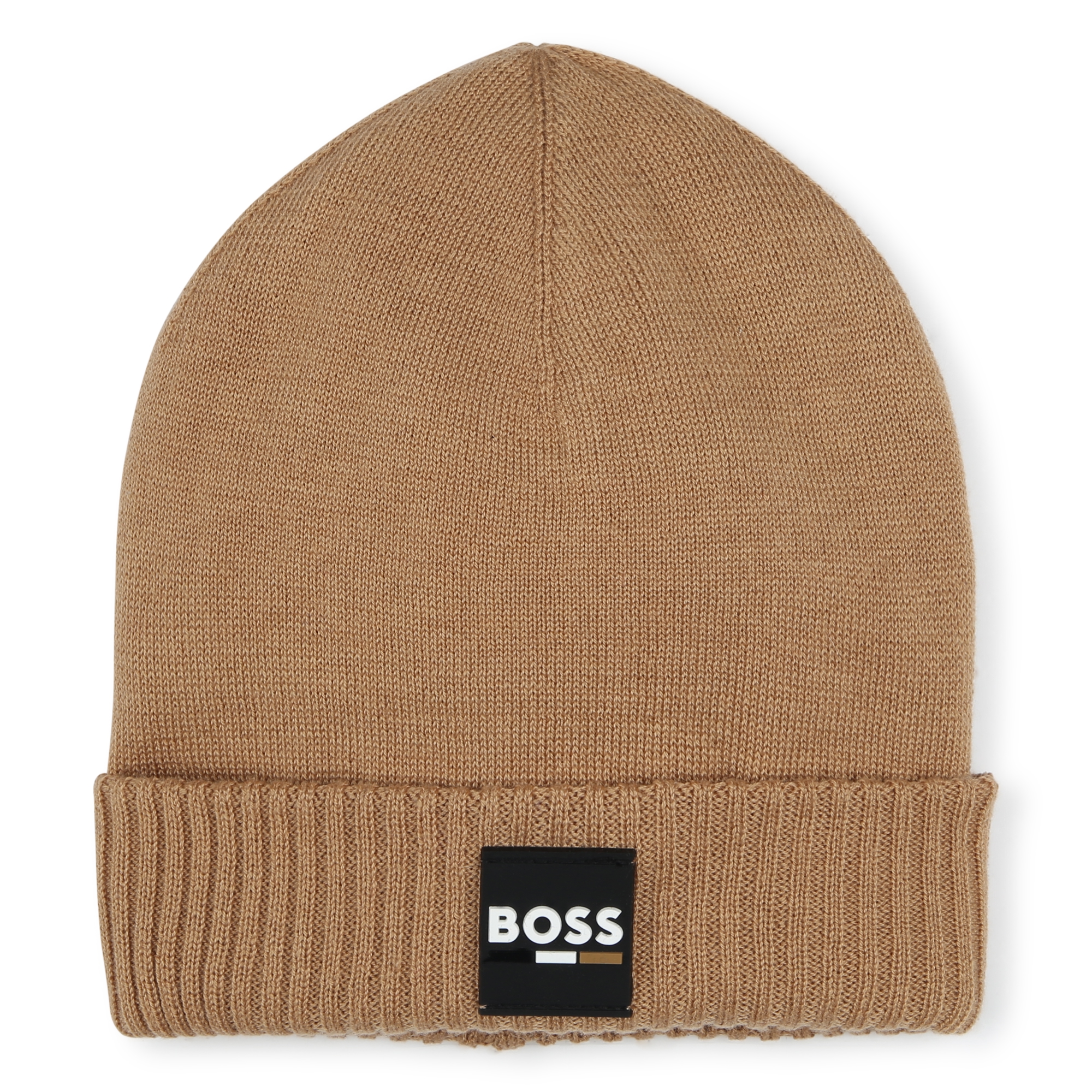 Bonnet tricot avec revers BOSS pour GARCON