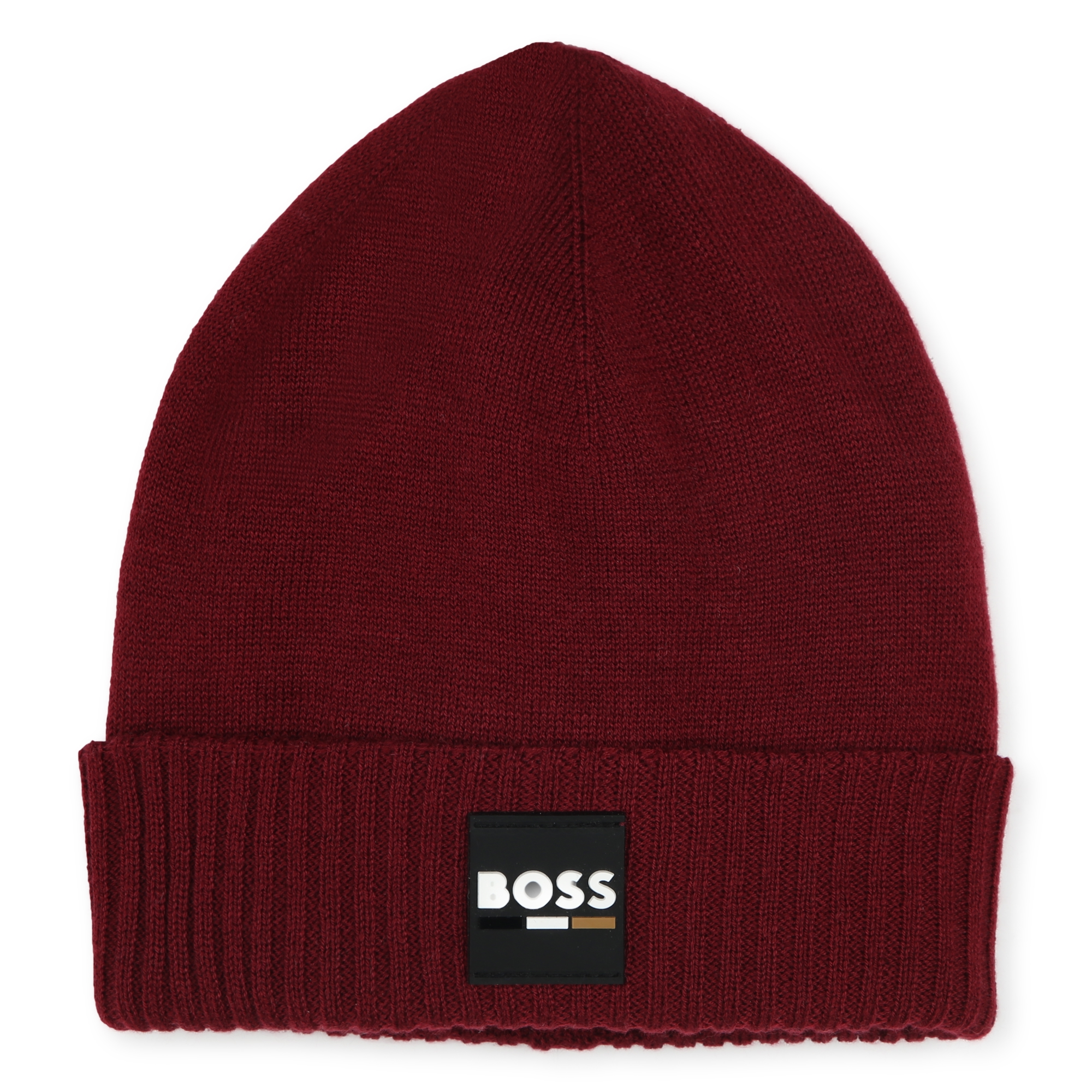 Bonnet tricot avec revers BOSS pour GARCON