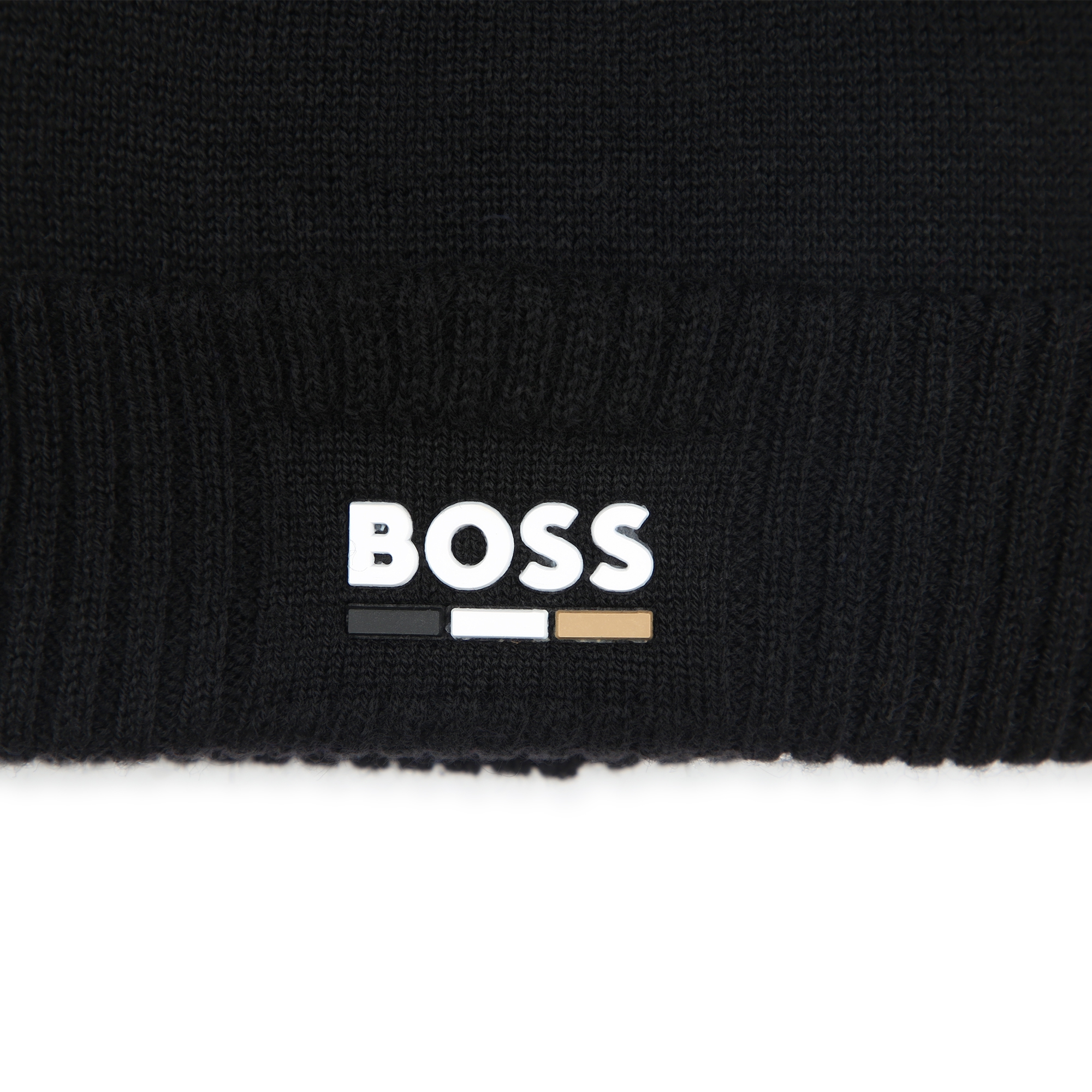 Knitted hat with cuff BOSS for BOY