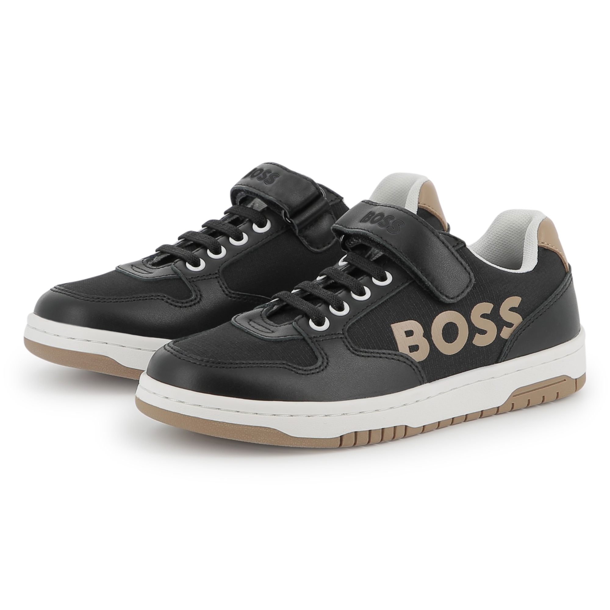 Laced hook-and-loop trainers BOSS for BOY