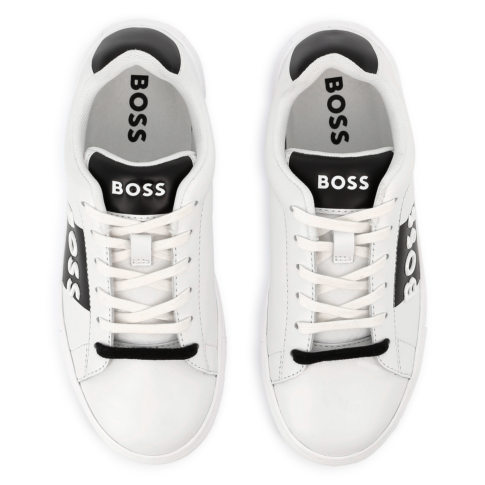 Lace-up leather trainers BOSS for BOY