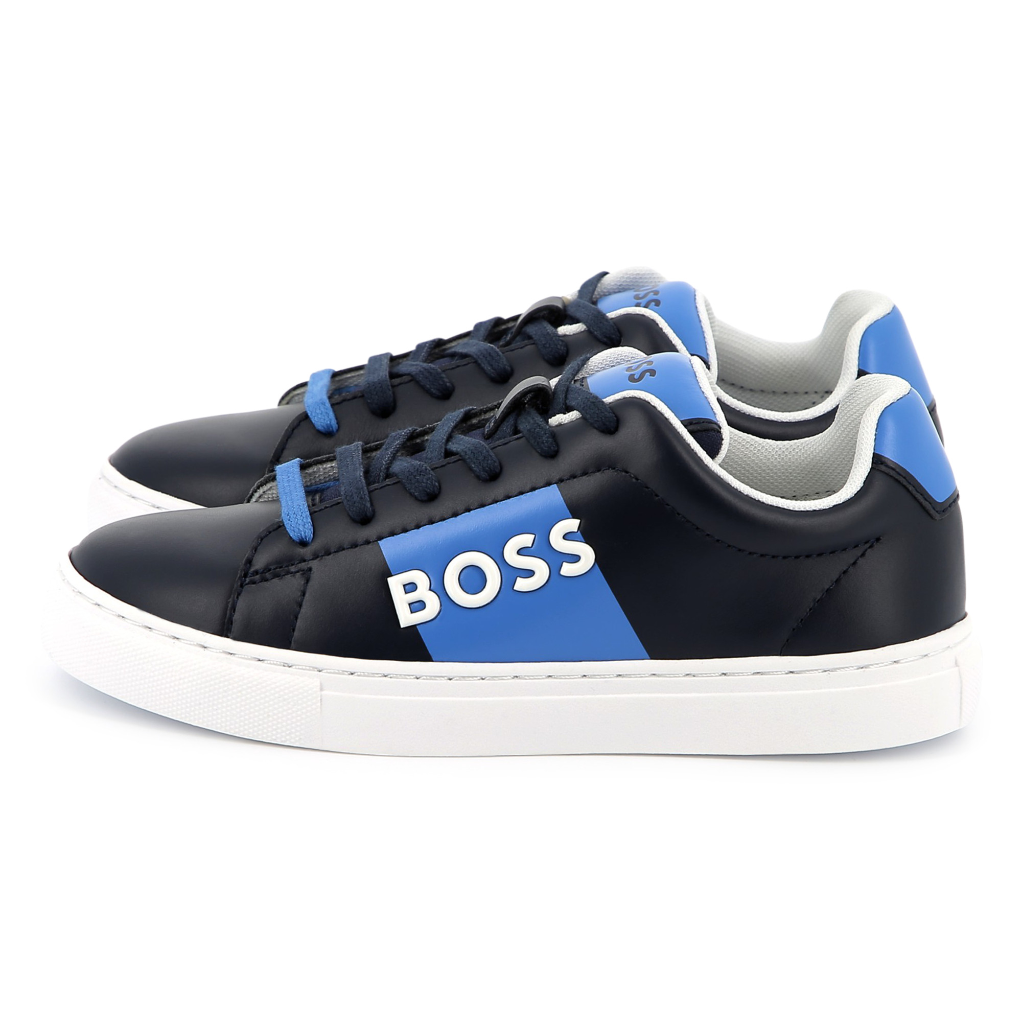 Lace-up leather trainers BOSS for BOY