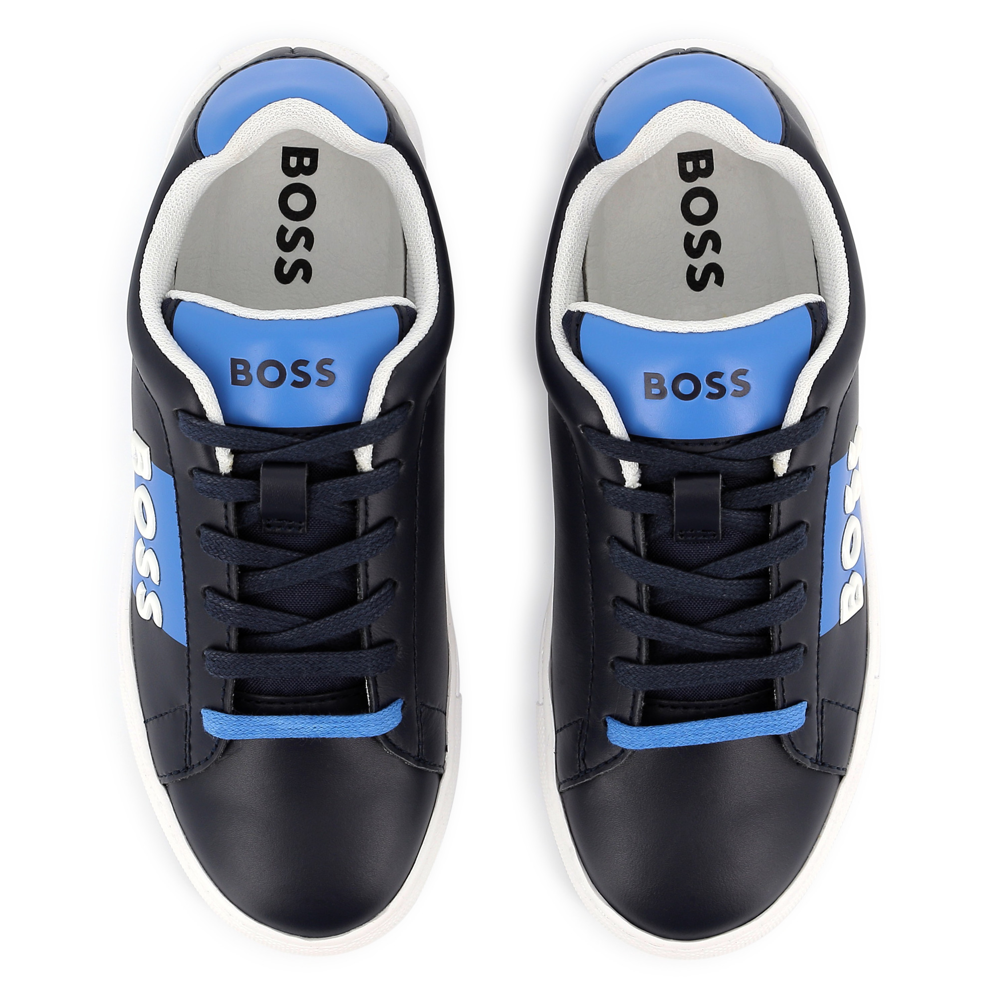 Lace-up leather trainers BOSS for BOY