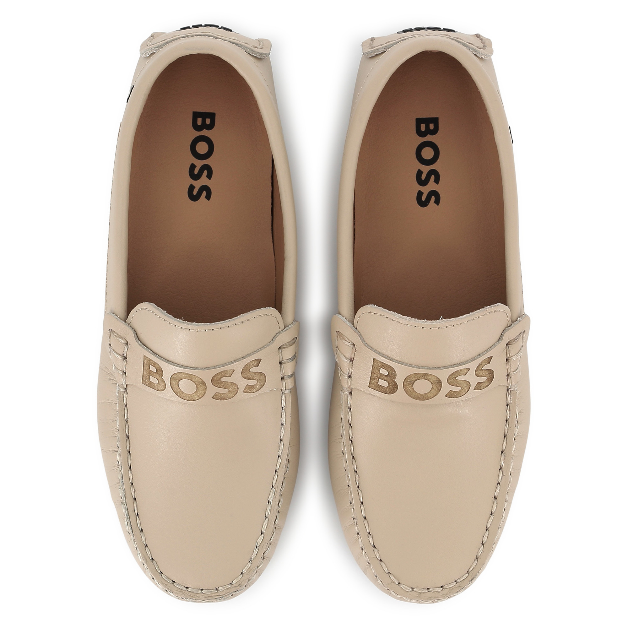 Leather loafers BOSS for BOY