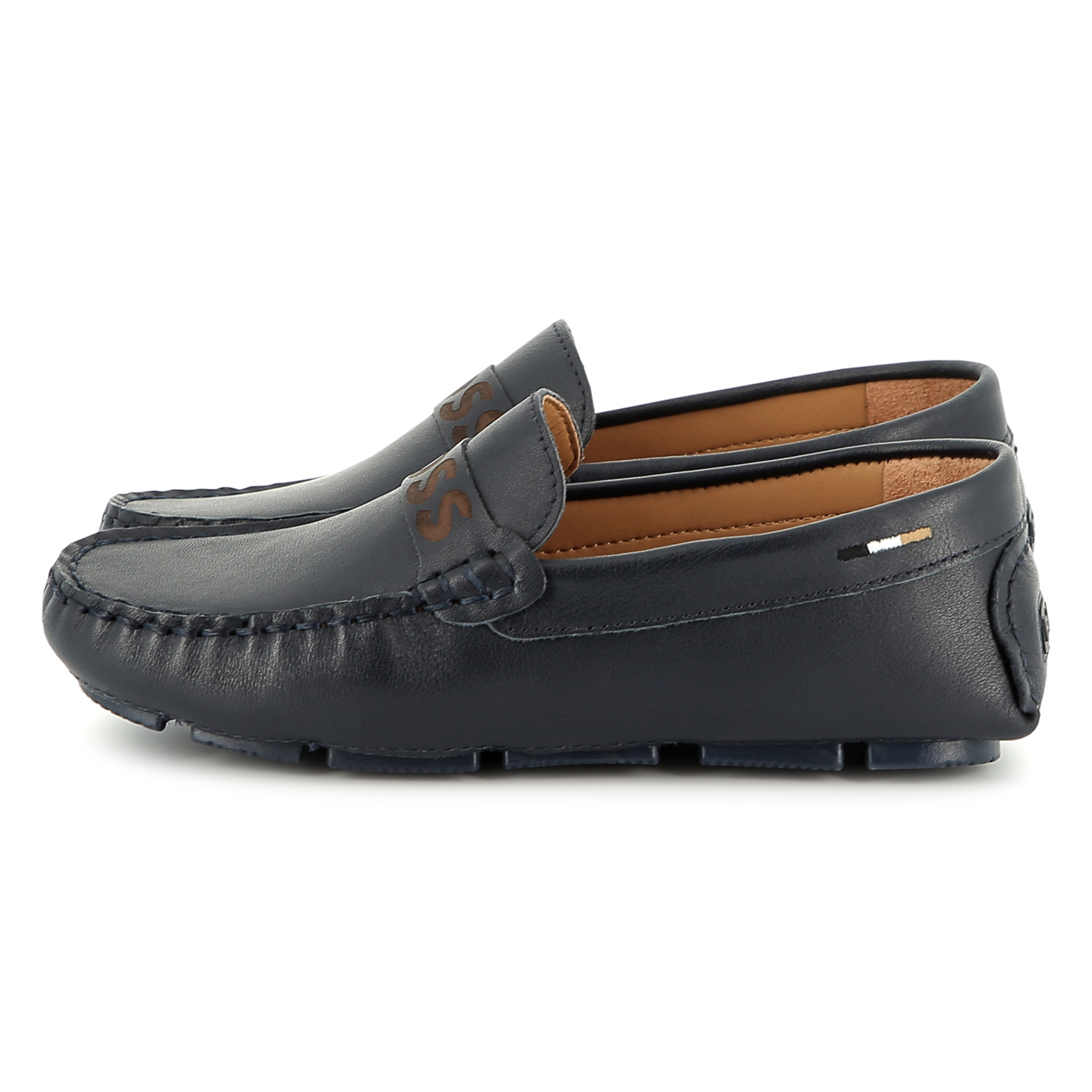 Leather loafers BOSS for BOY