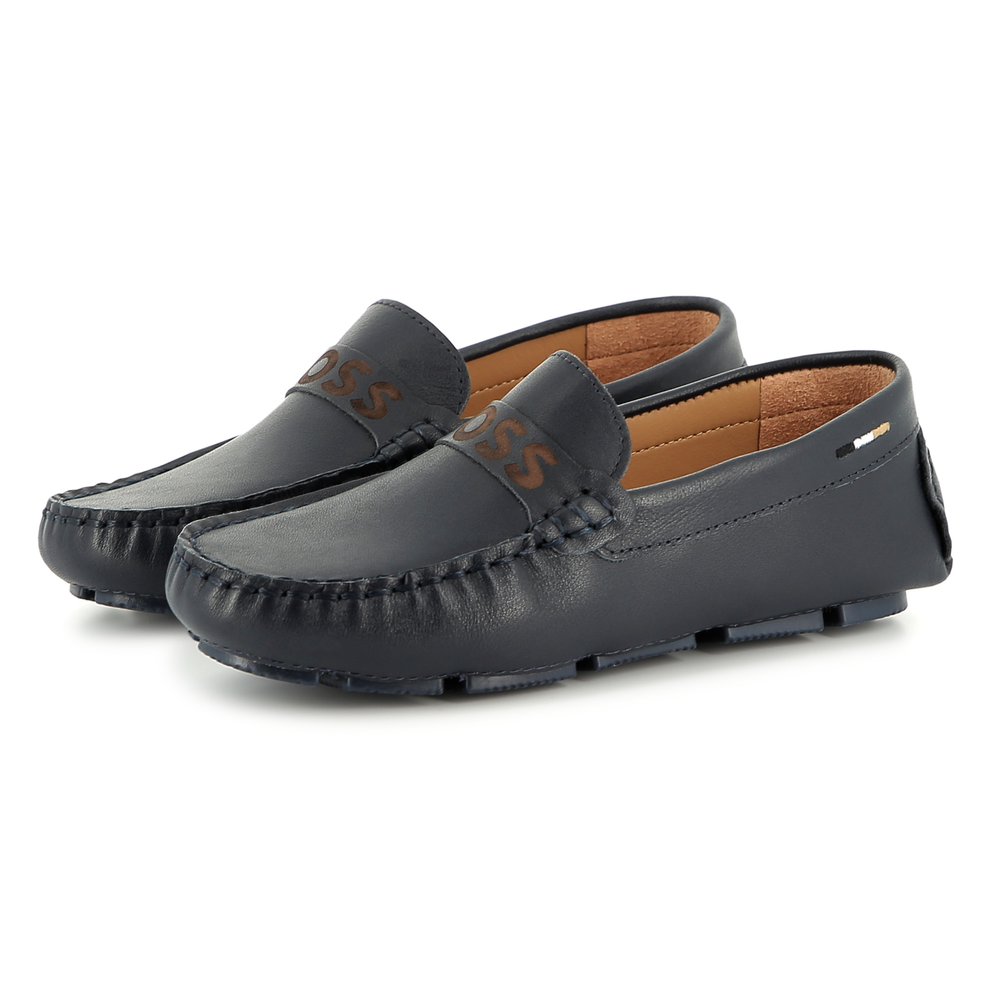 Leather loafers BOSS for BOY