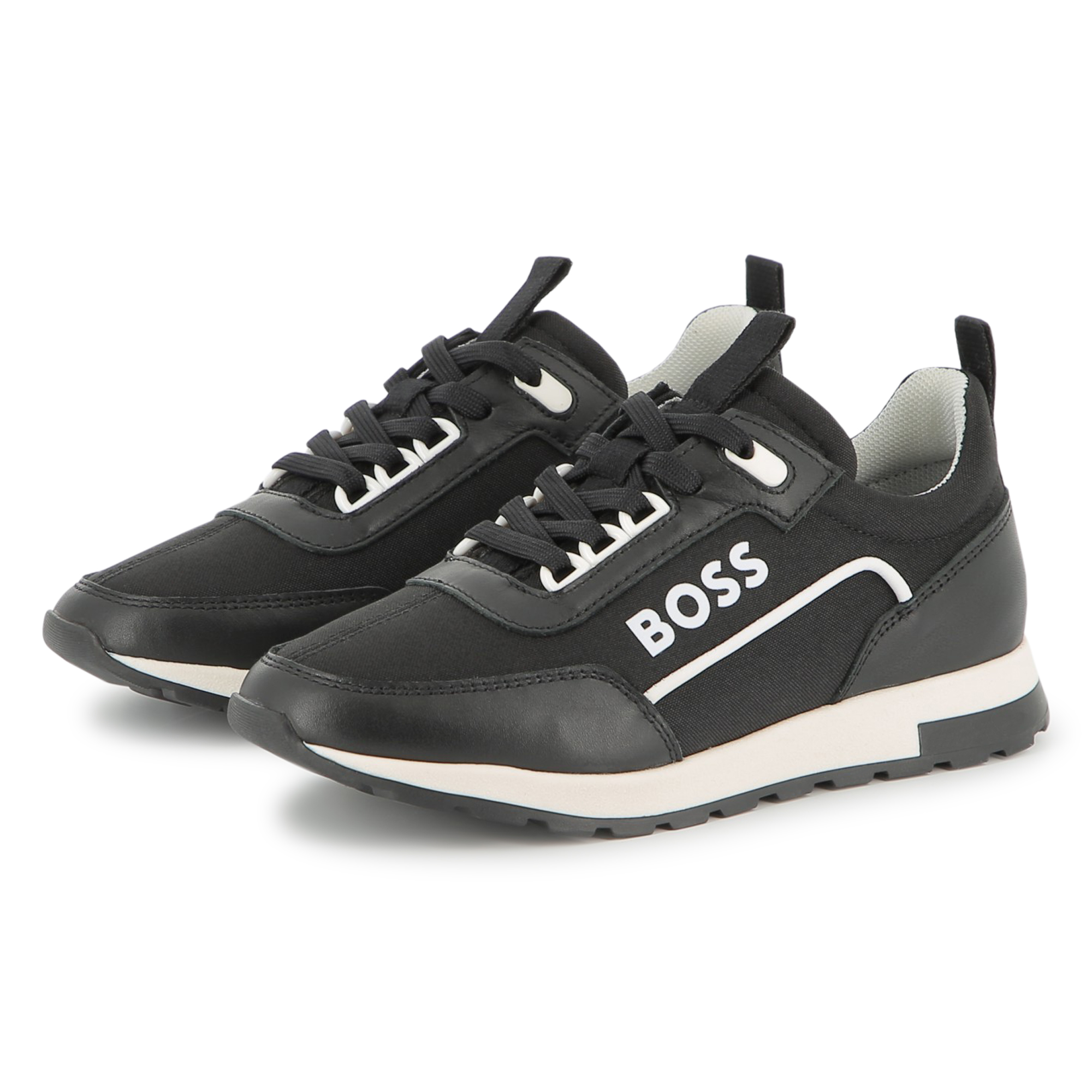 Two-tone lace-up trainers BOSS for BOY