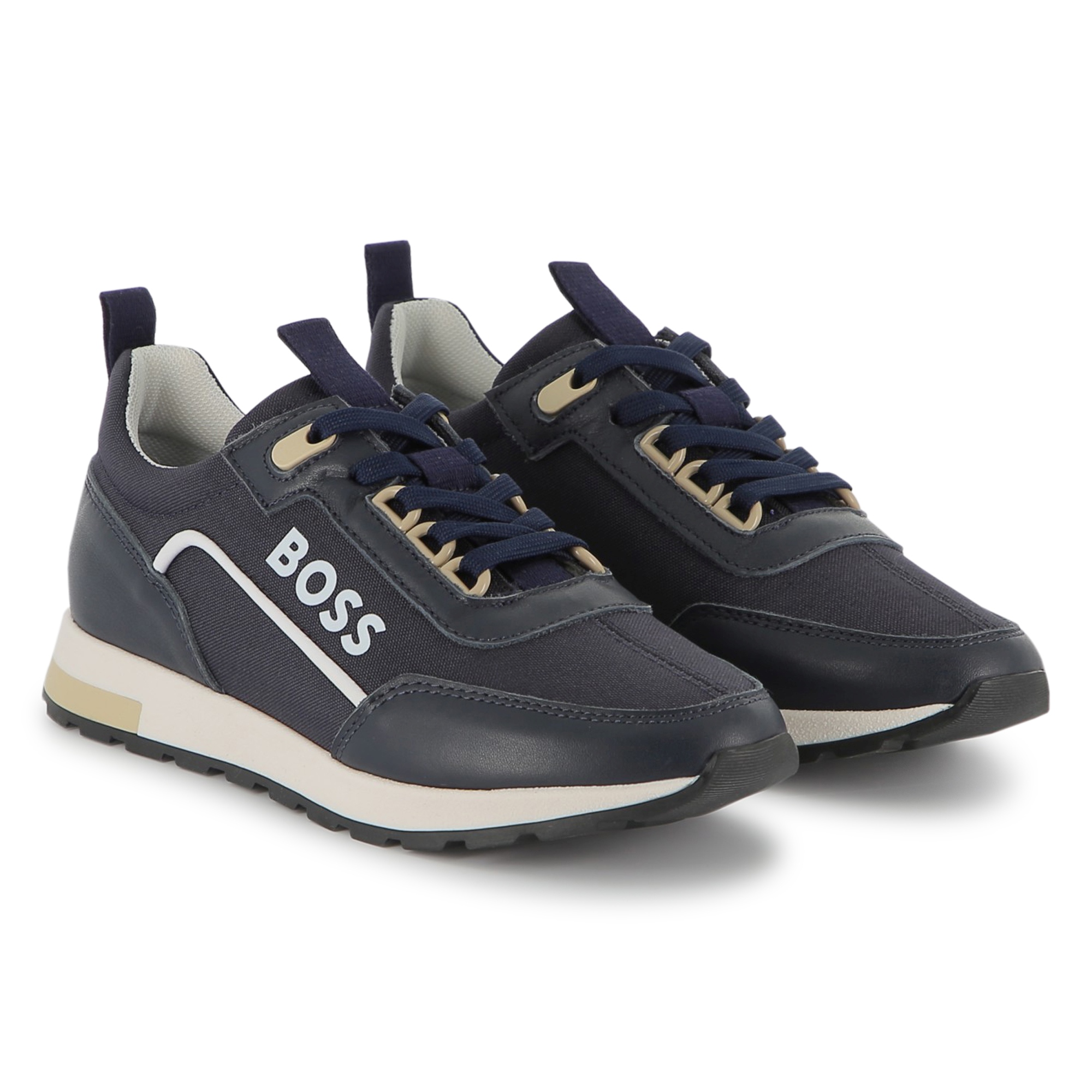 Two-tone lace-up trainers BOSS for BOY