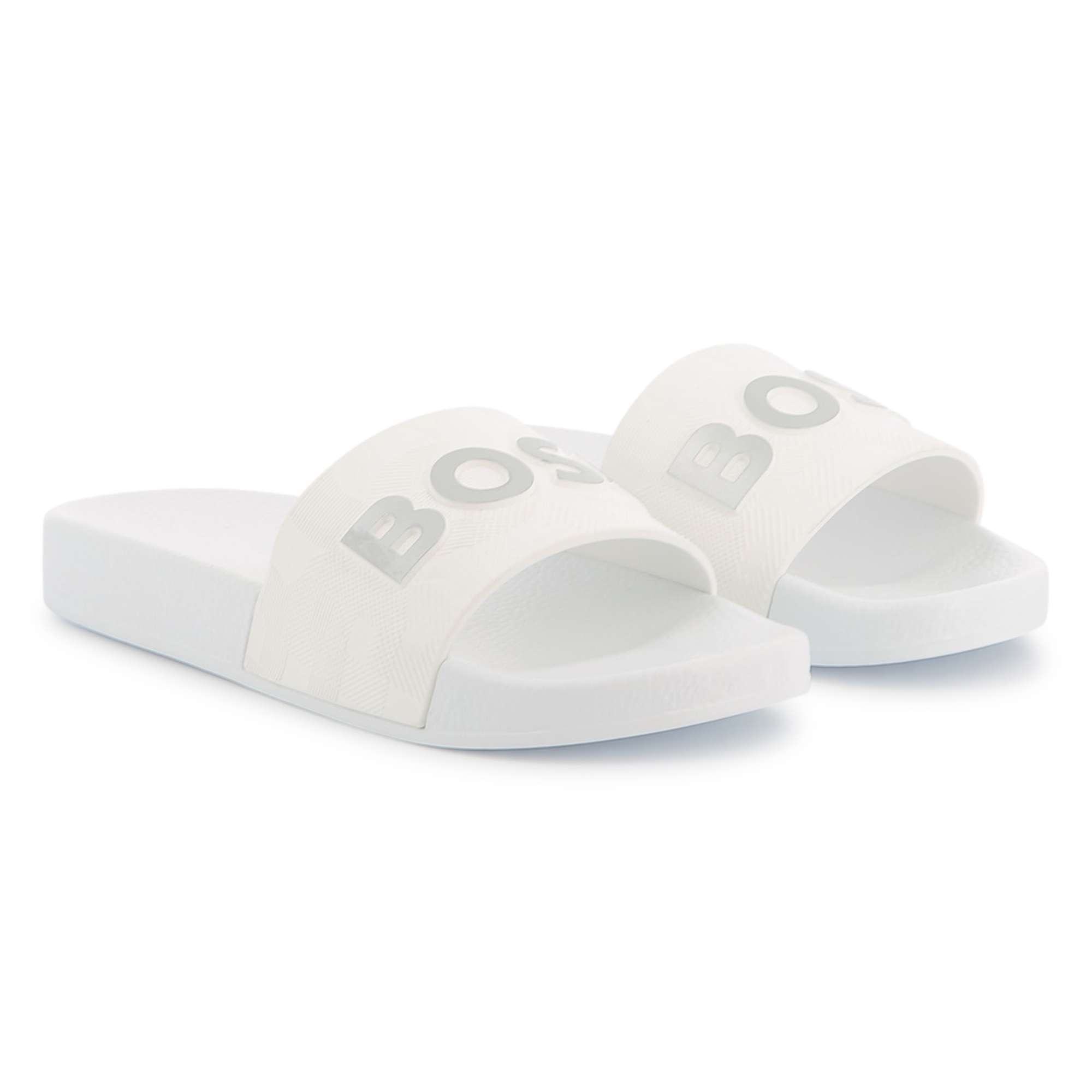 Slippers met reliëflogo BOSS Voor