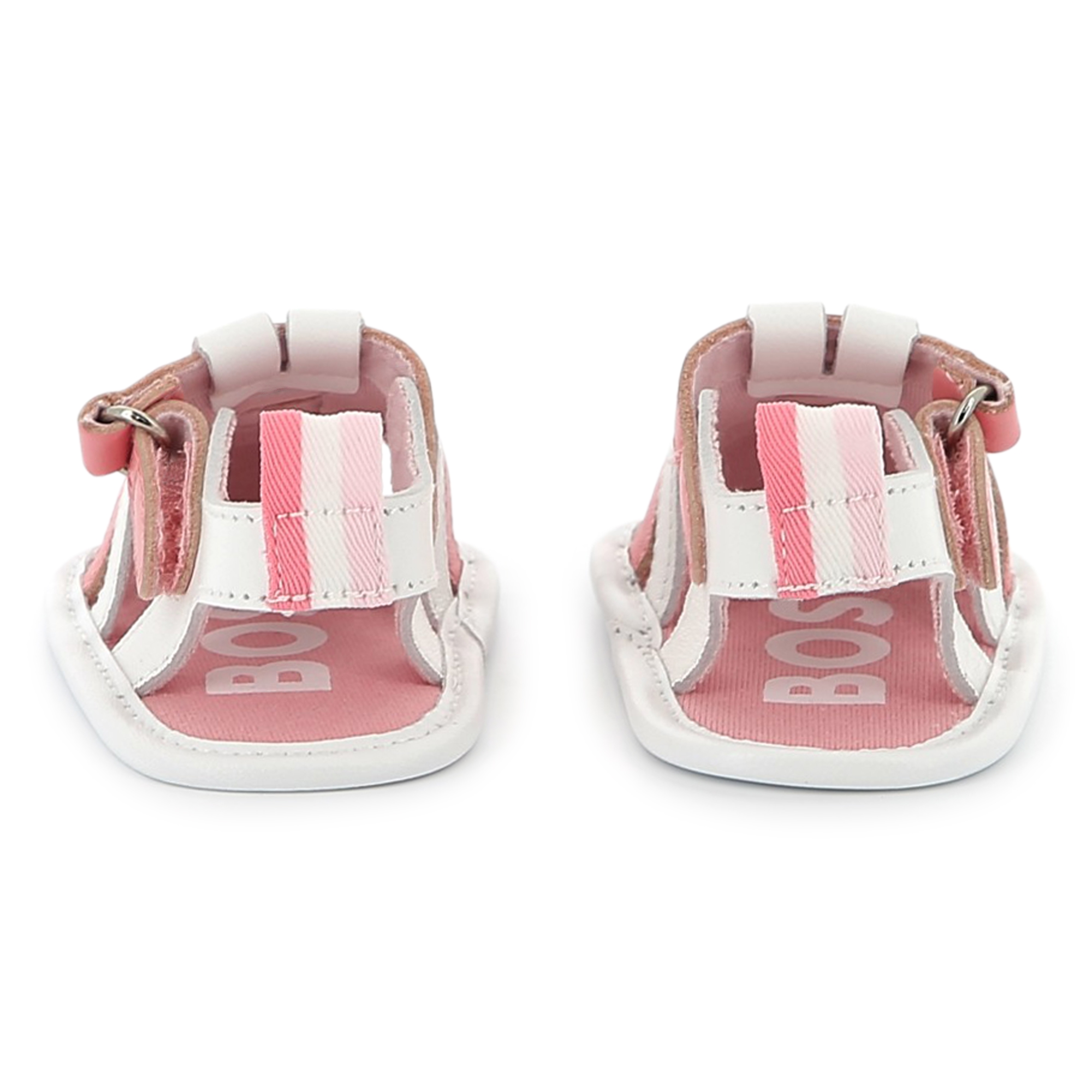 Hook-and-loop leather sandals BOSS for GIRL