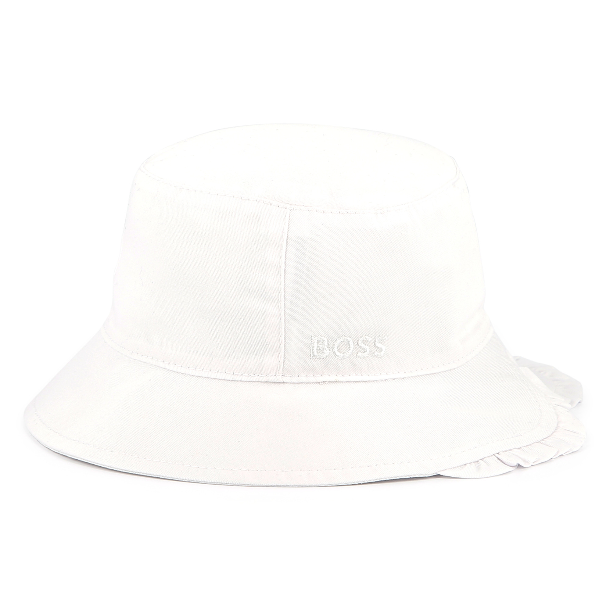 Frilled cotton bucket hat BOSS for GIRL