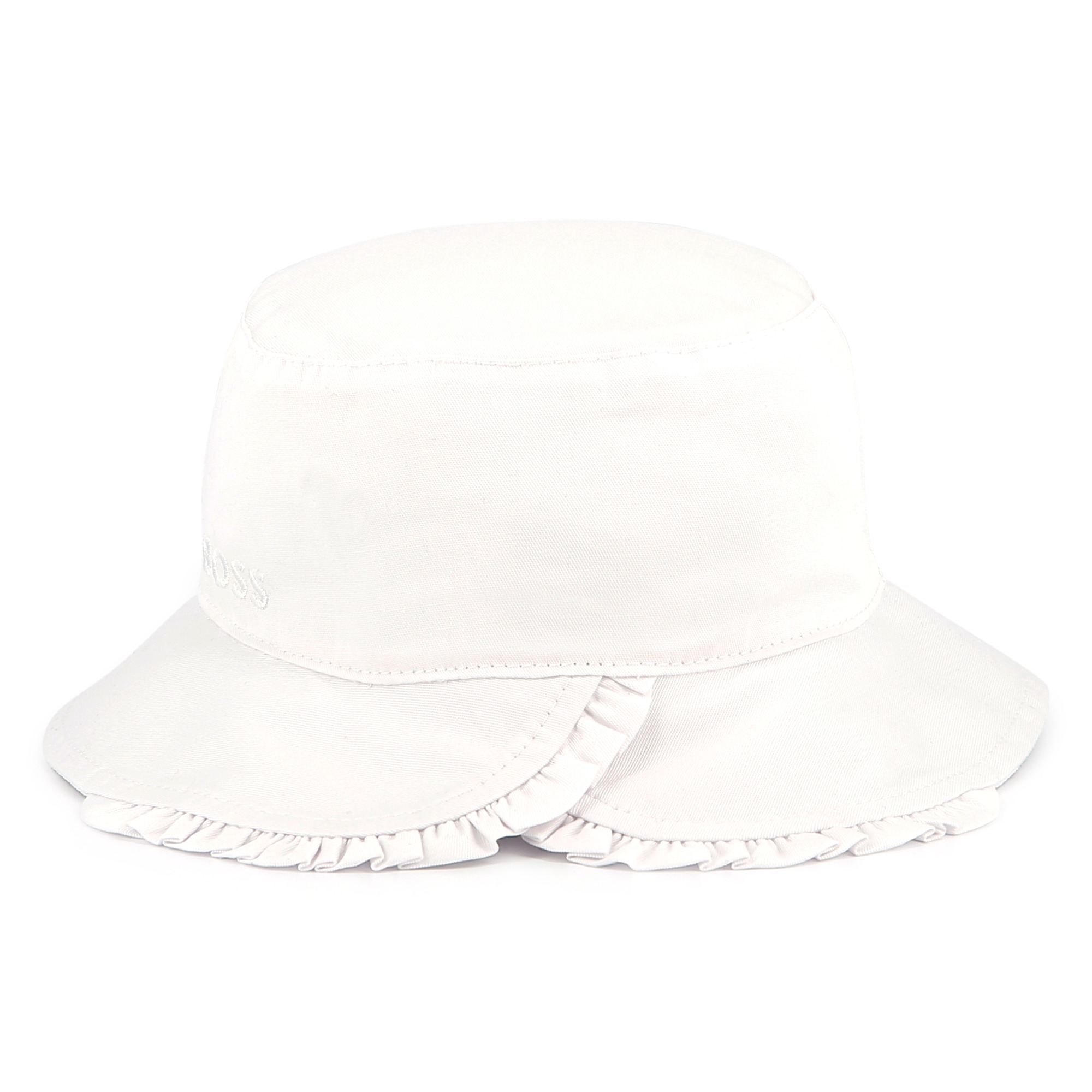 Frilled cotton bucket hat BOSS for GIRL