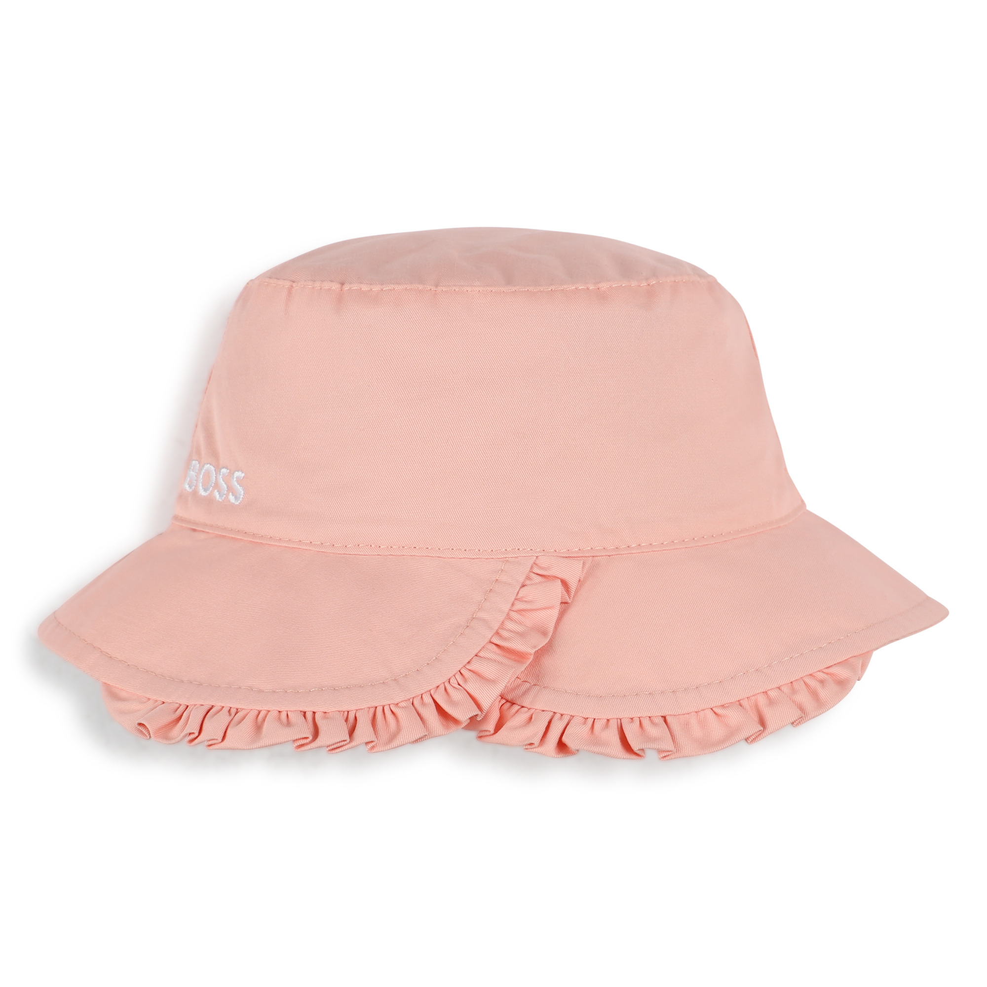 Frilled cotton bucket hat BOSS for GIRL