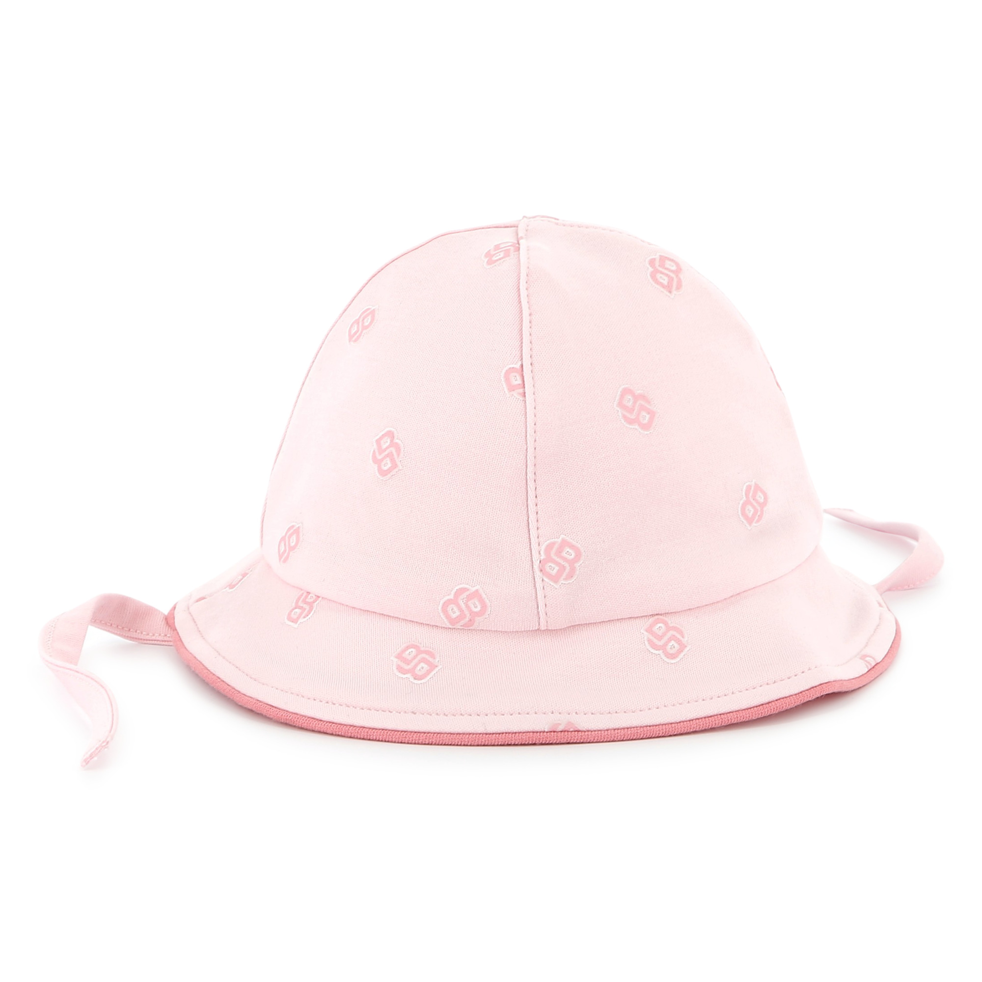 Cotton hat with chin ties BOSS for GIRL