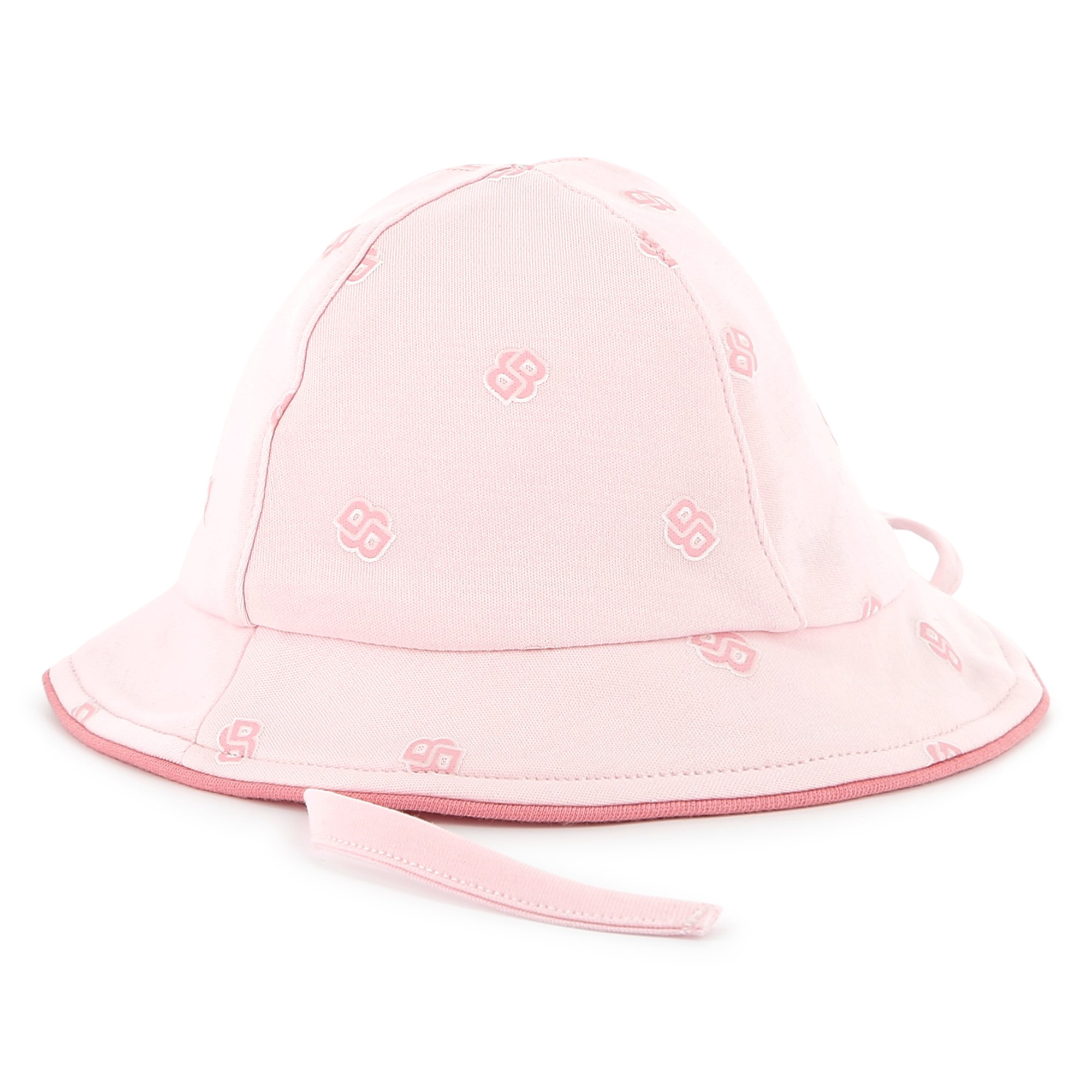 Cotton hat with chin ties BOSS for GIRL