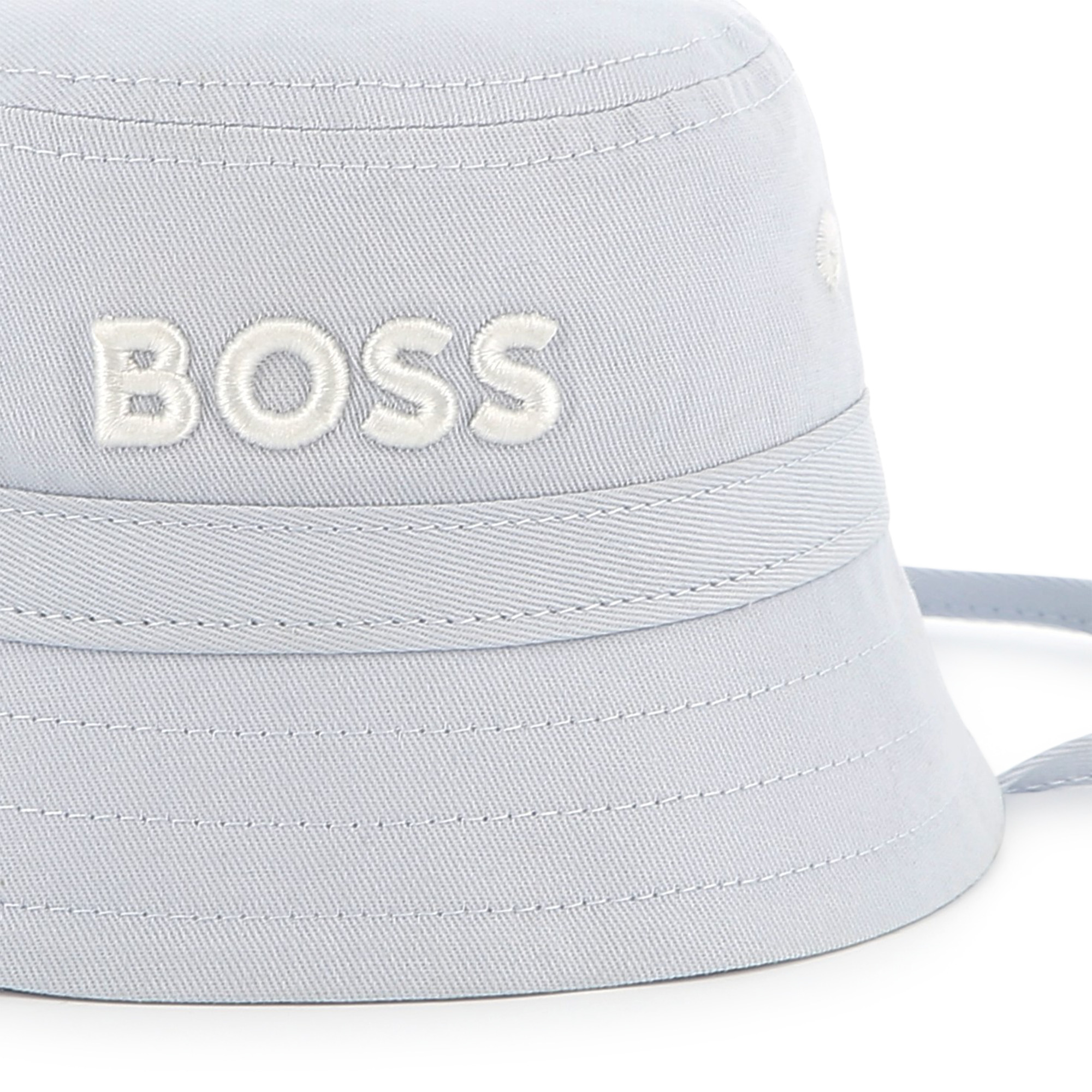 Cotton hat with chin ties BOSS for BOY