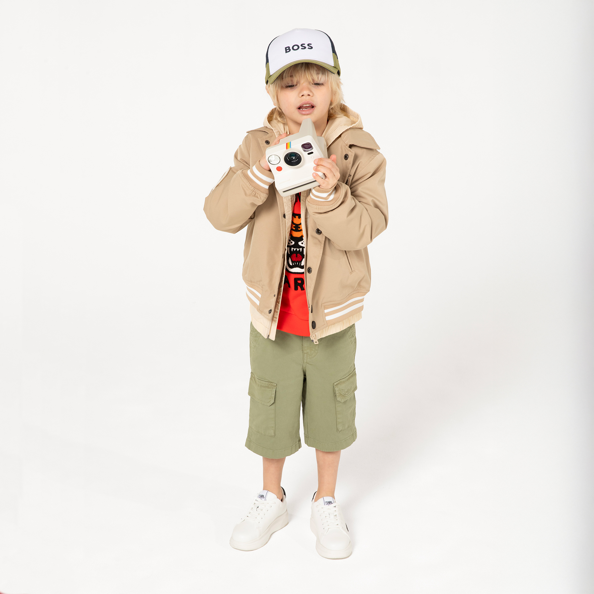 Adjustable cotton baseball cap BOSS for BOY