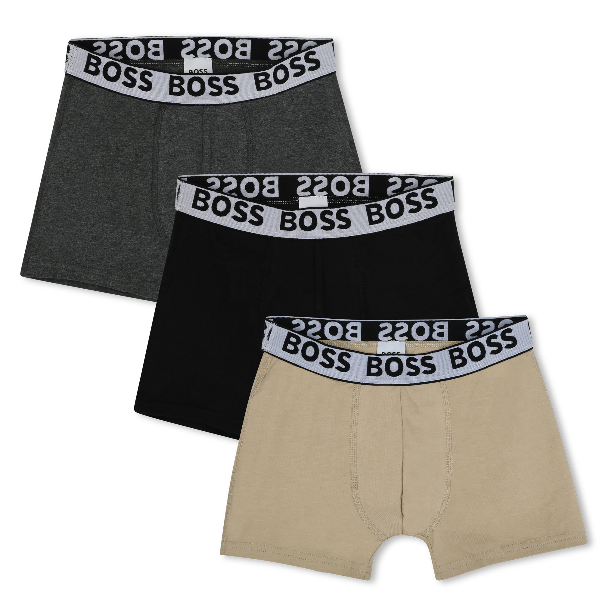 Set of 3 cotton boxer shorts BOSS for BOY